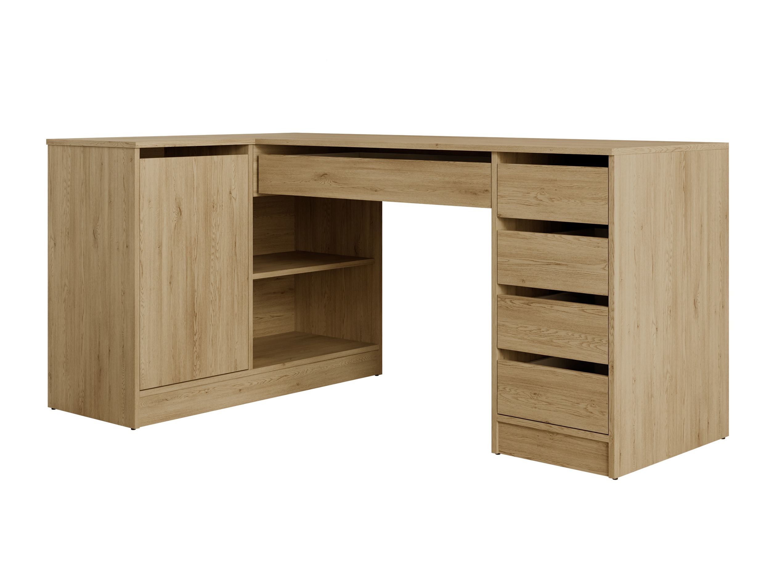 Mesa de escritório para cantos Comfivo Terros III (Carvalho)