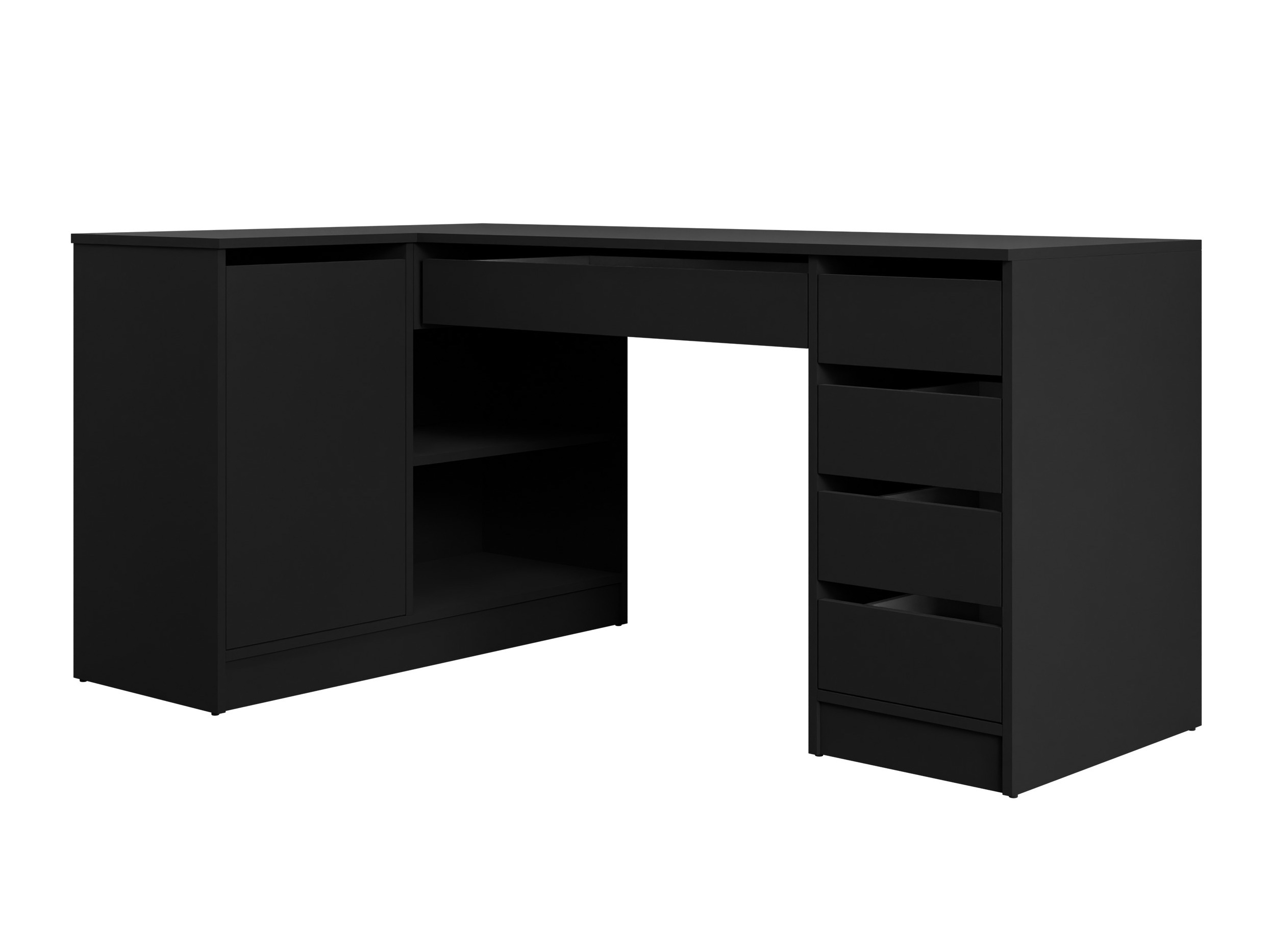 Mesa de escritório para cantos Comfivo Terros III (Preto)