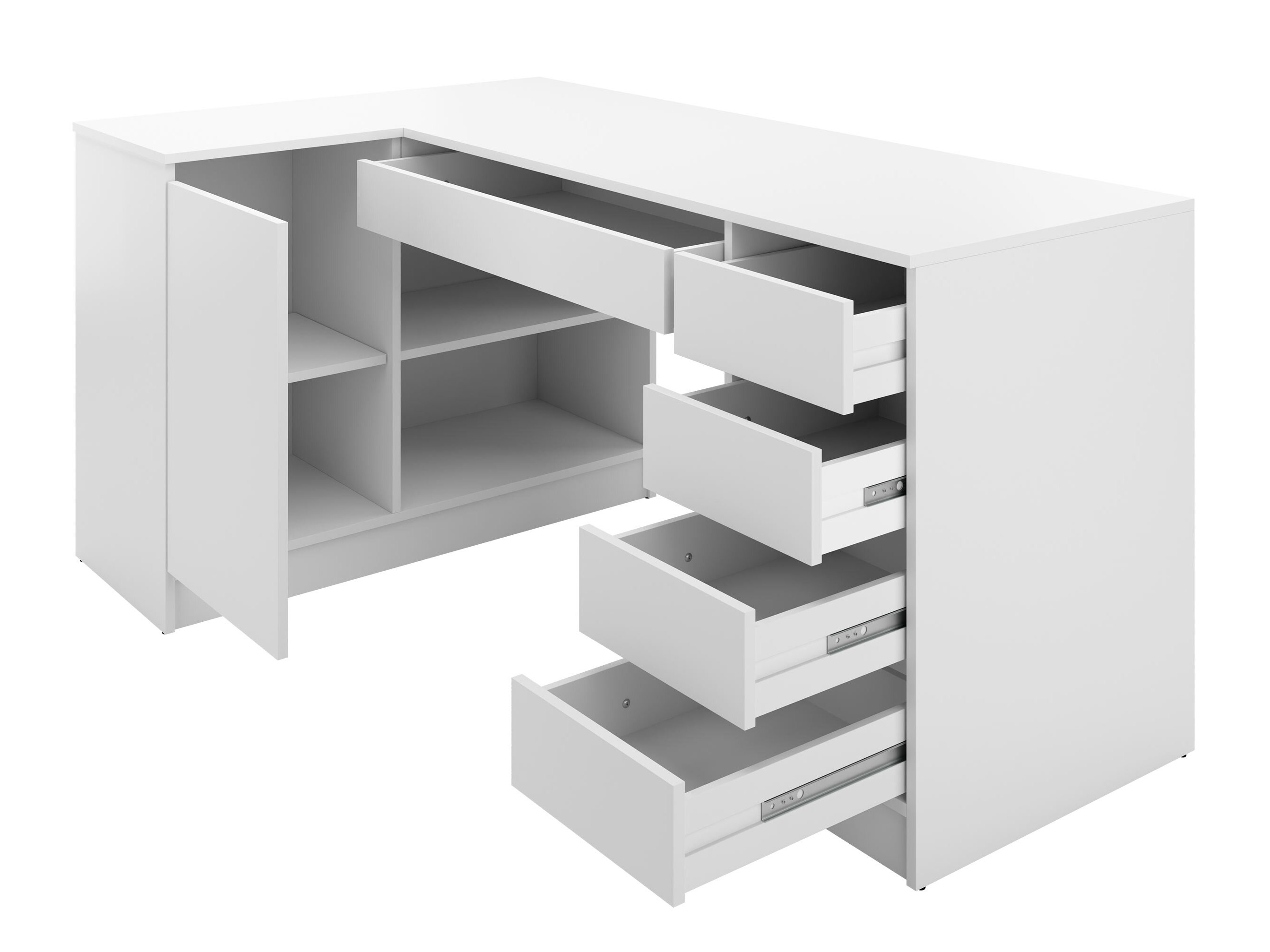 Mesa de escritório para cantos Comfivo Terros III (Preto)