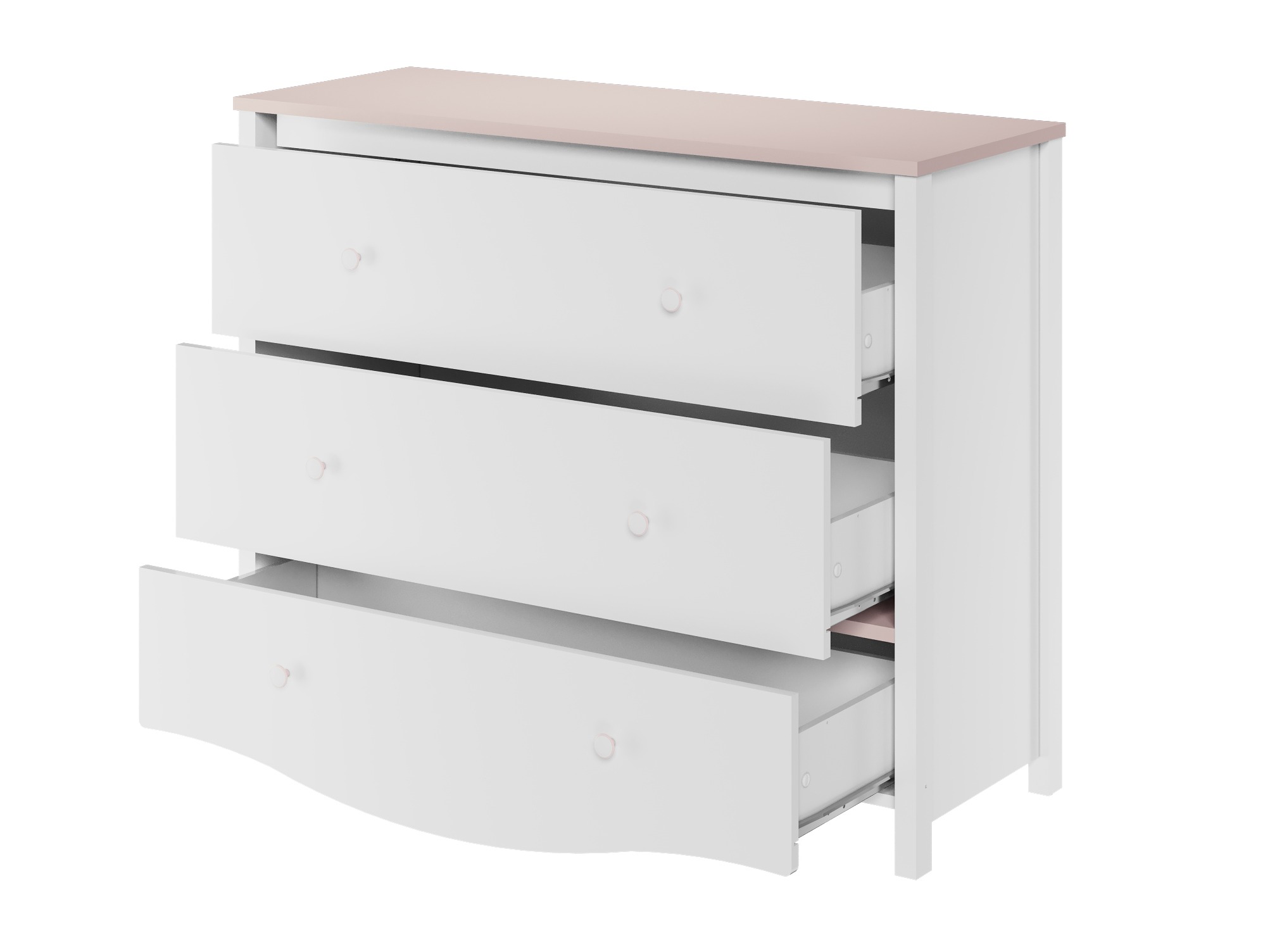Cómoda Velferi 125 (Branco + Rosa)