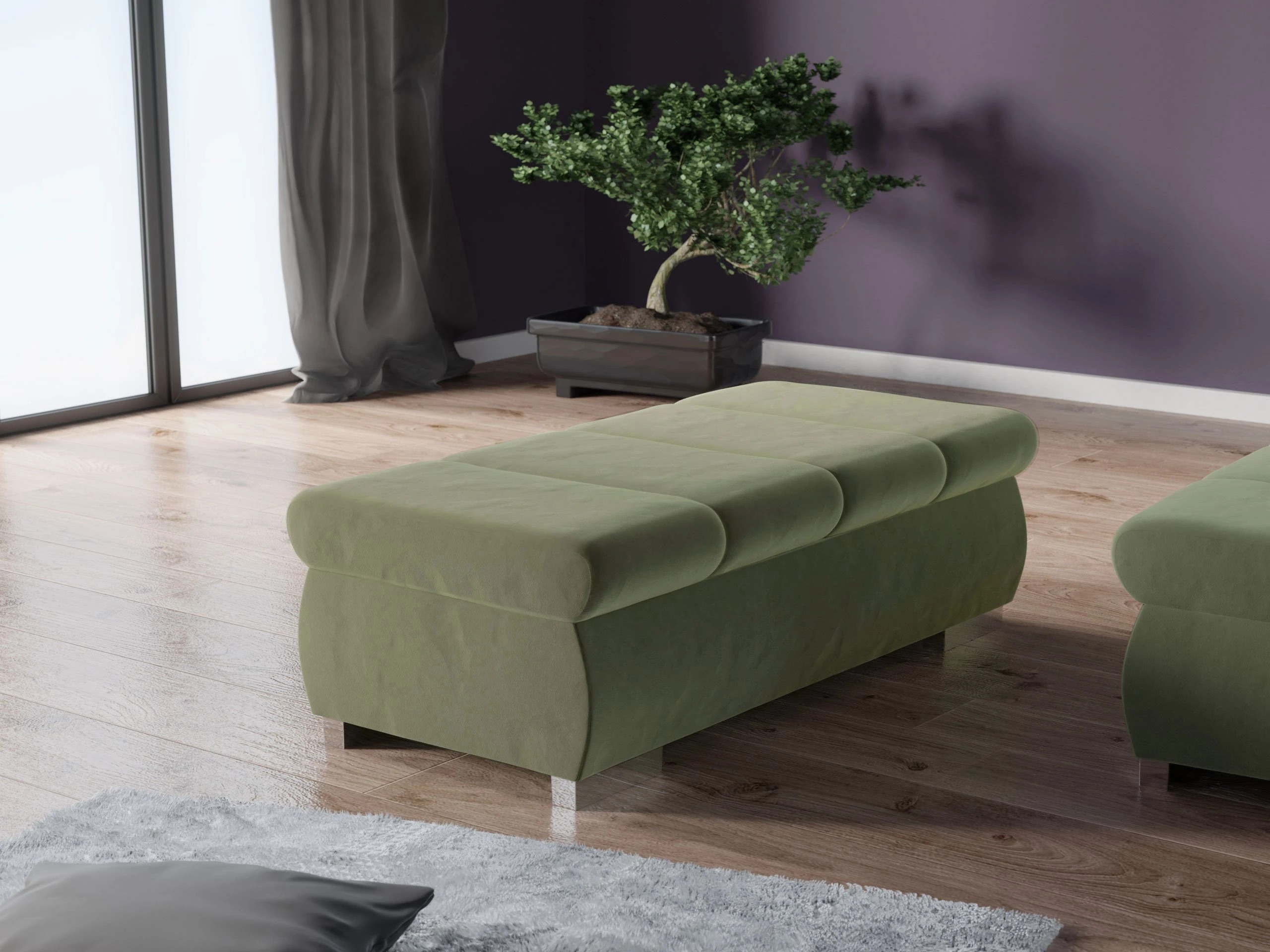 Banco estofado Comfivo Olivetum I (Magic Velvet 2243)