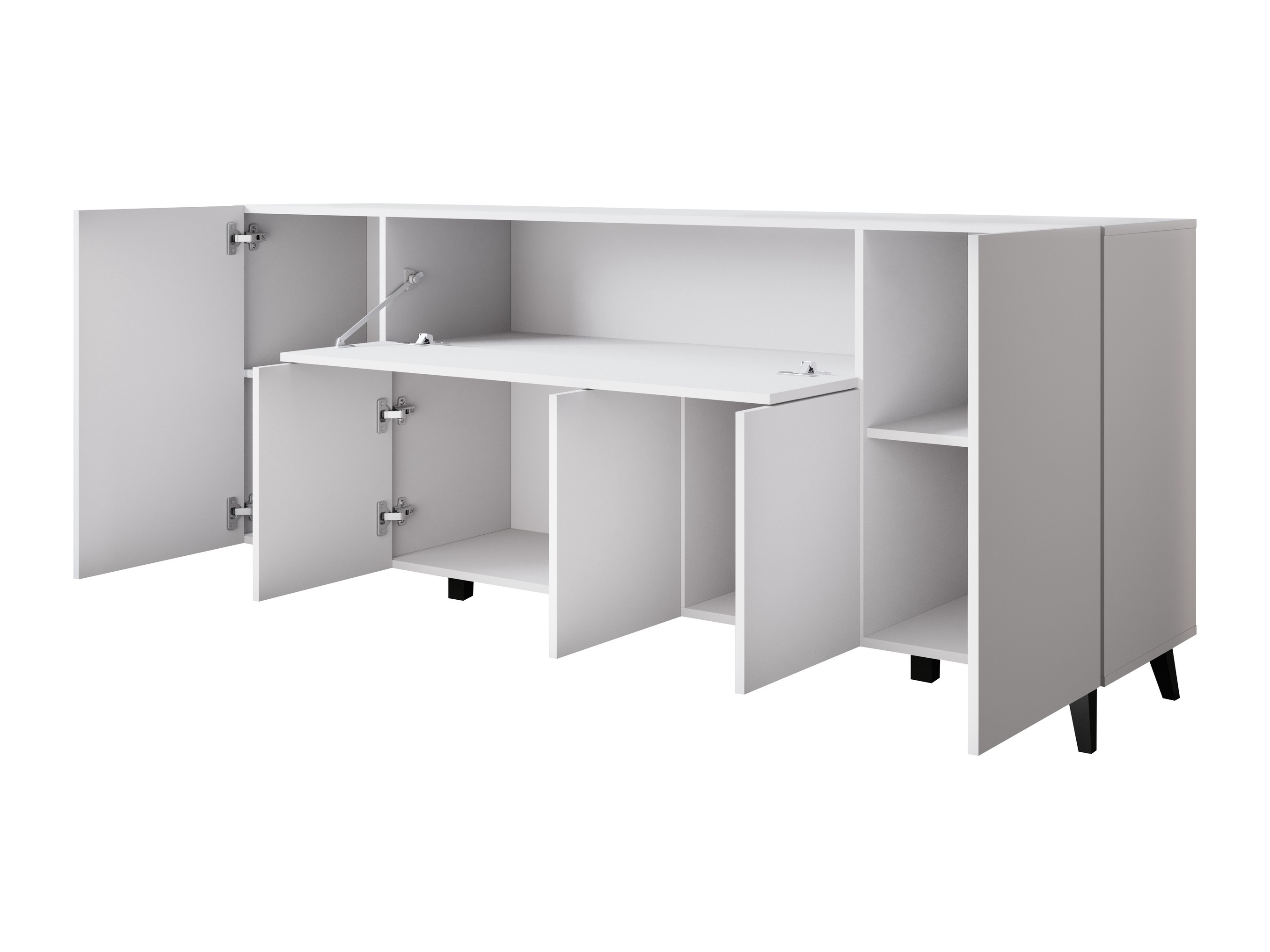 Conjunto para sala de estar Levtive 104 (Matera cinzento + Castanha)