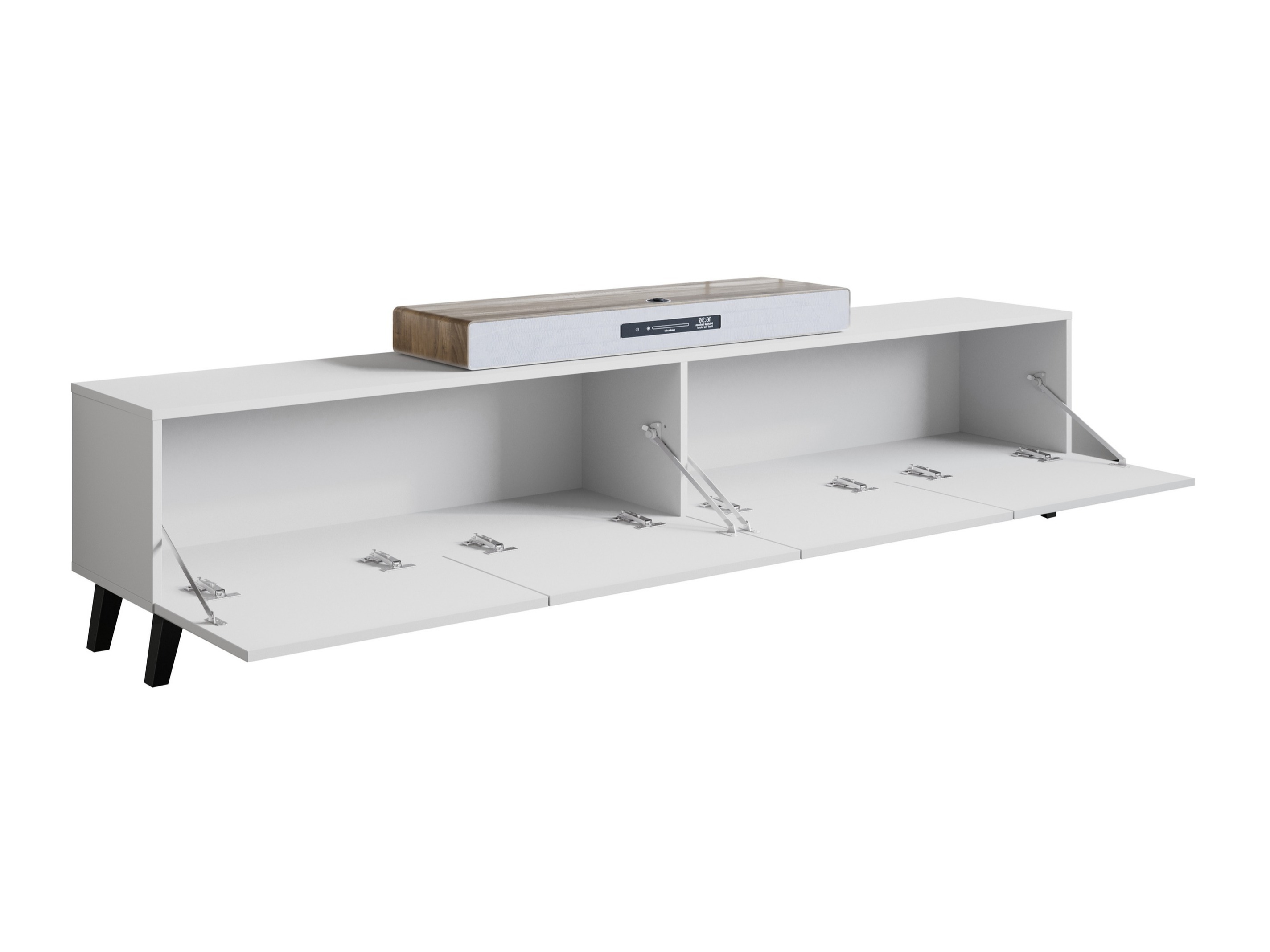 Conjunto para sala de estar Levtive 104 (Matera cinzento + Castanha)