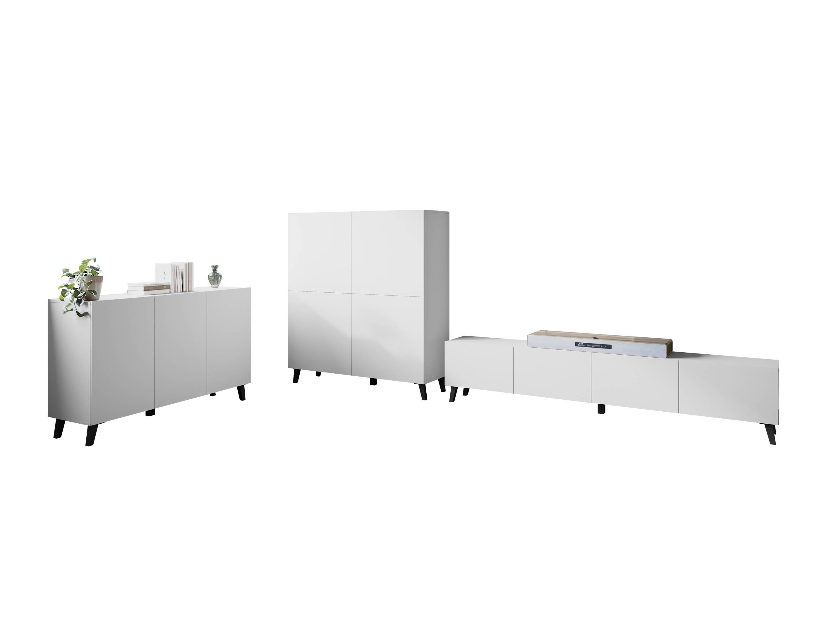 Conjunto para sala de estar Levtive 105 (Branco)
