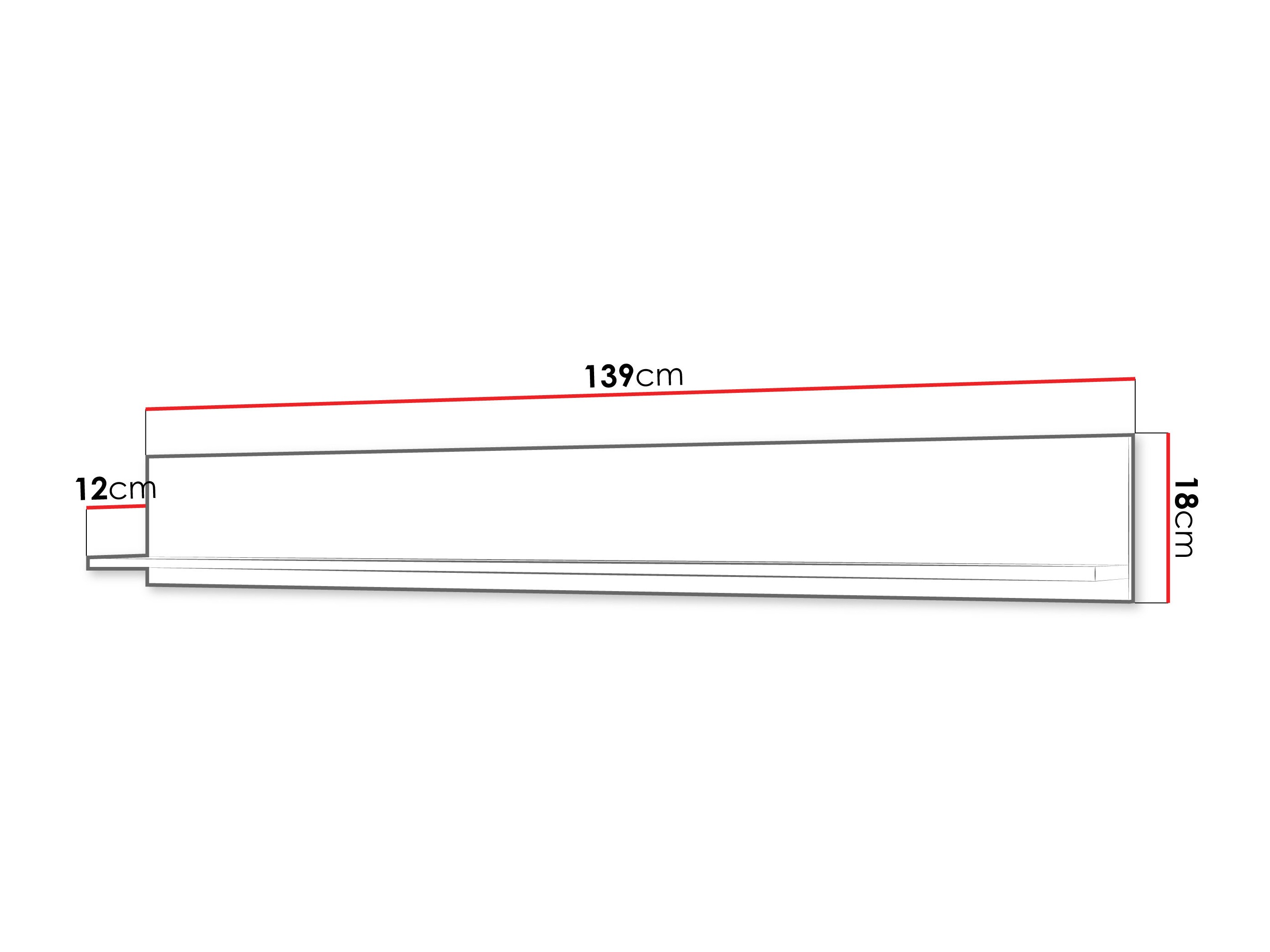 Estante de parede Mirfivo 105 (Branco)