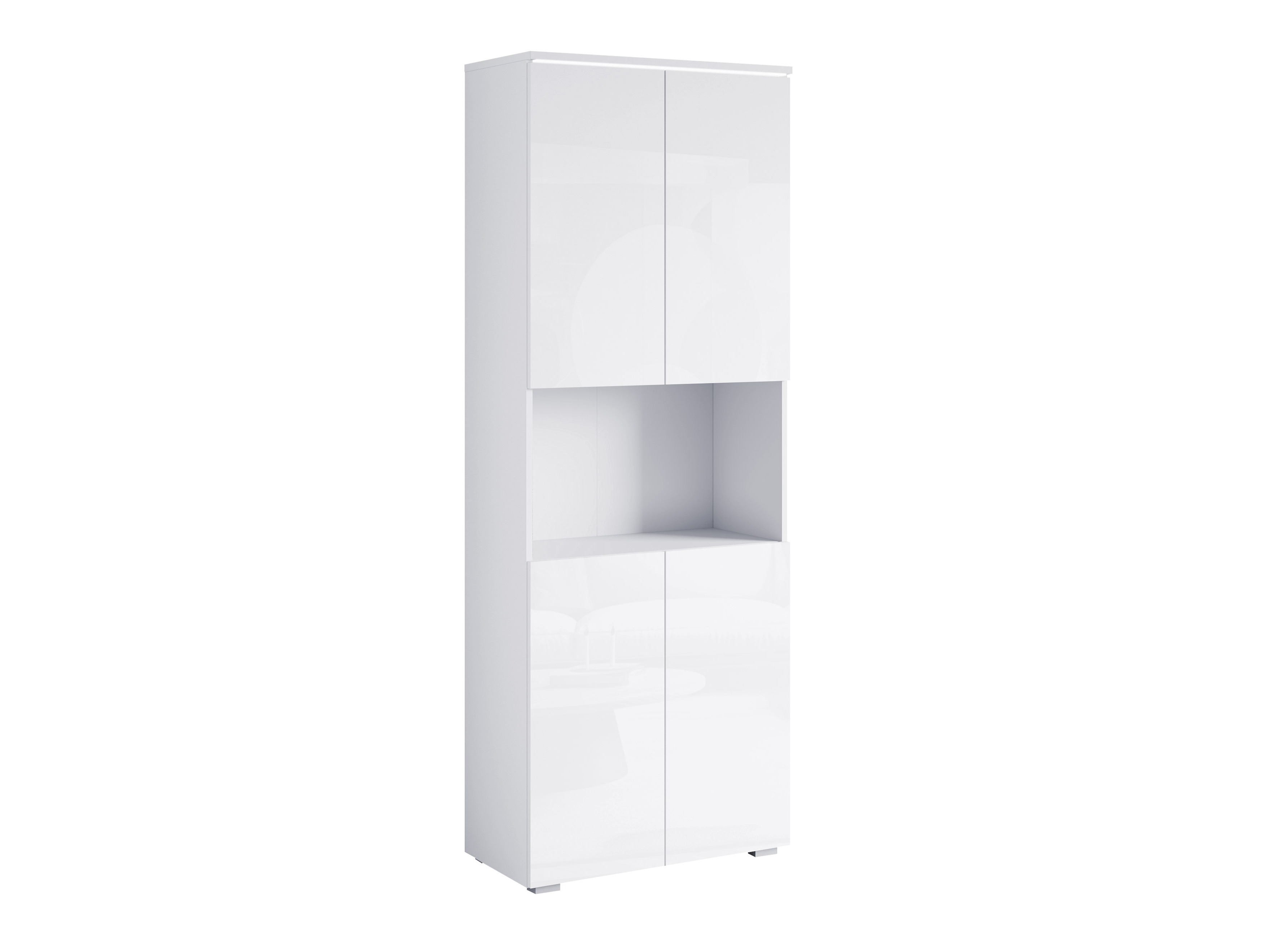 Estante Mirfivo 106 (Branco + Branco brilhante)