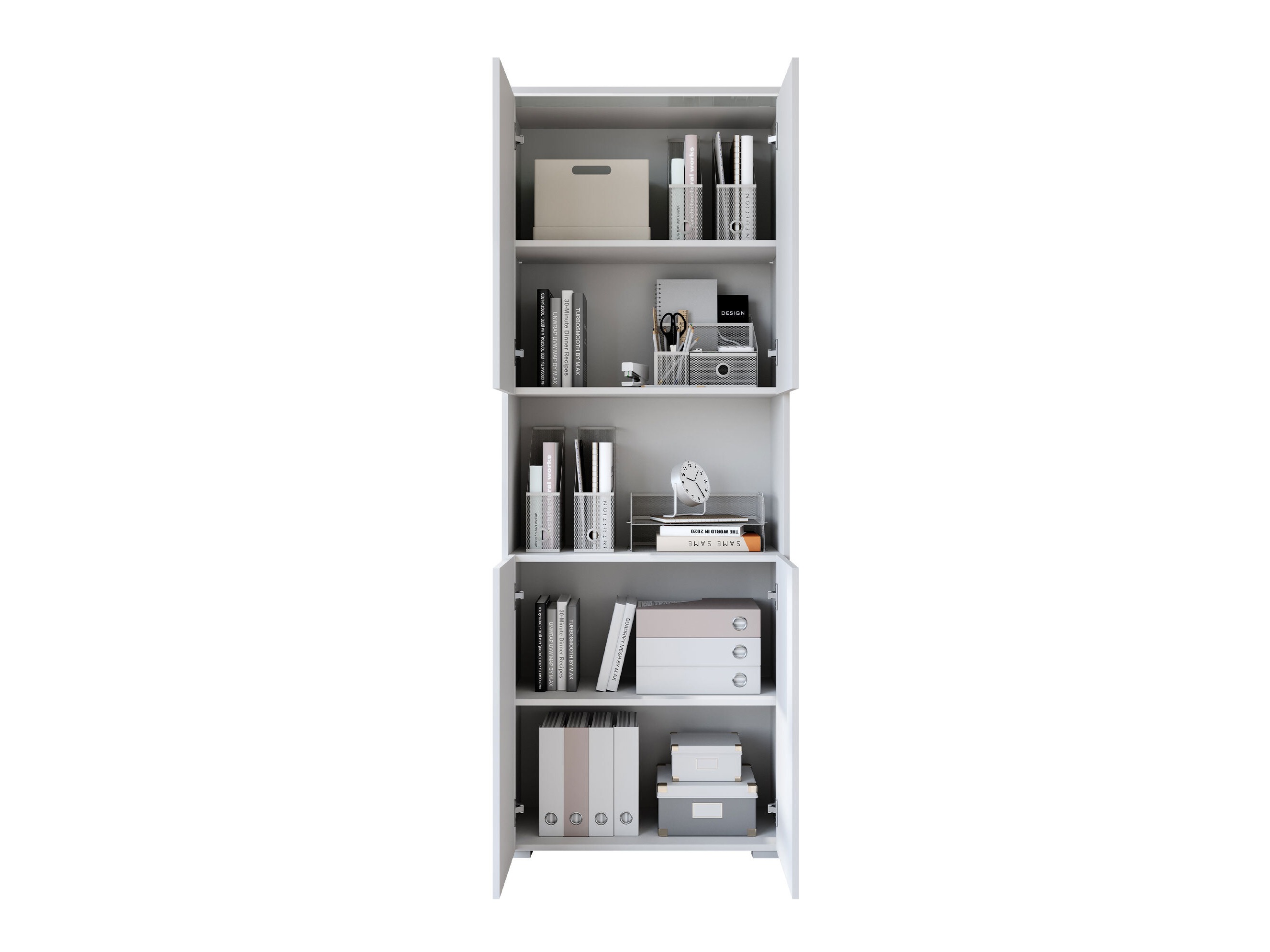 Estante Mirfivo 106 (Branco + Branco brilhante)