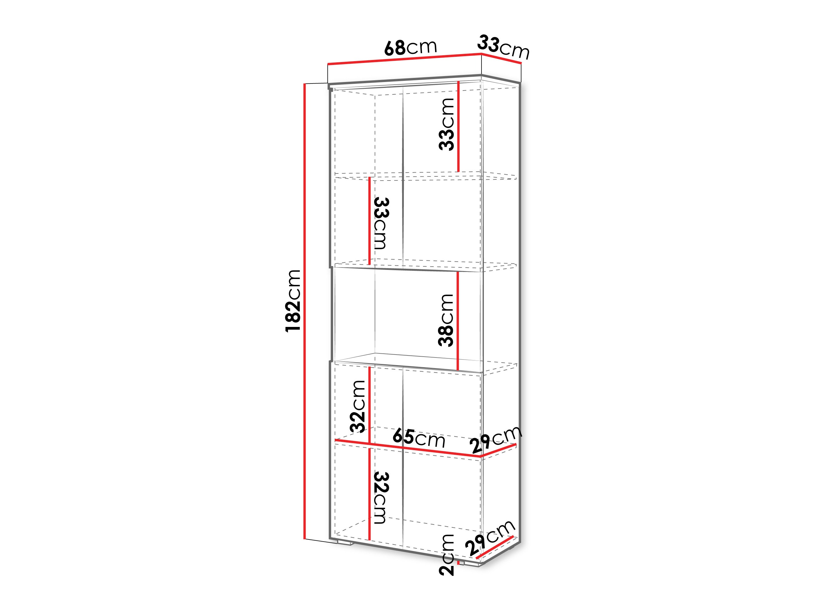 Estante Mirfivo 106 (Branco + Branco brilhante)