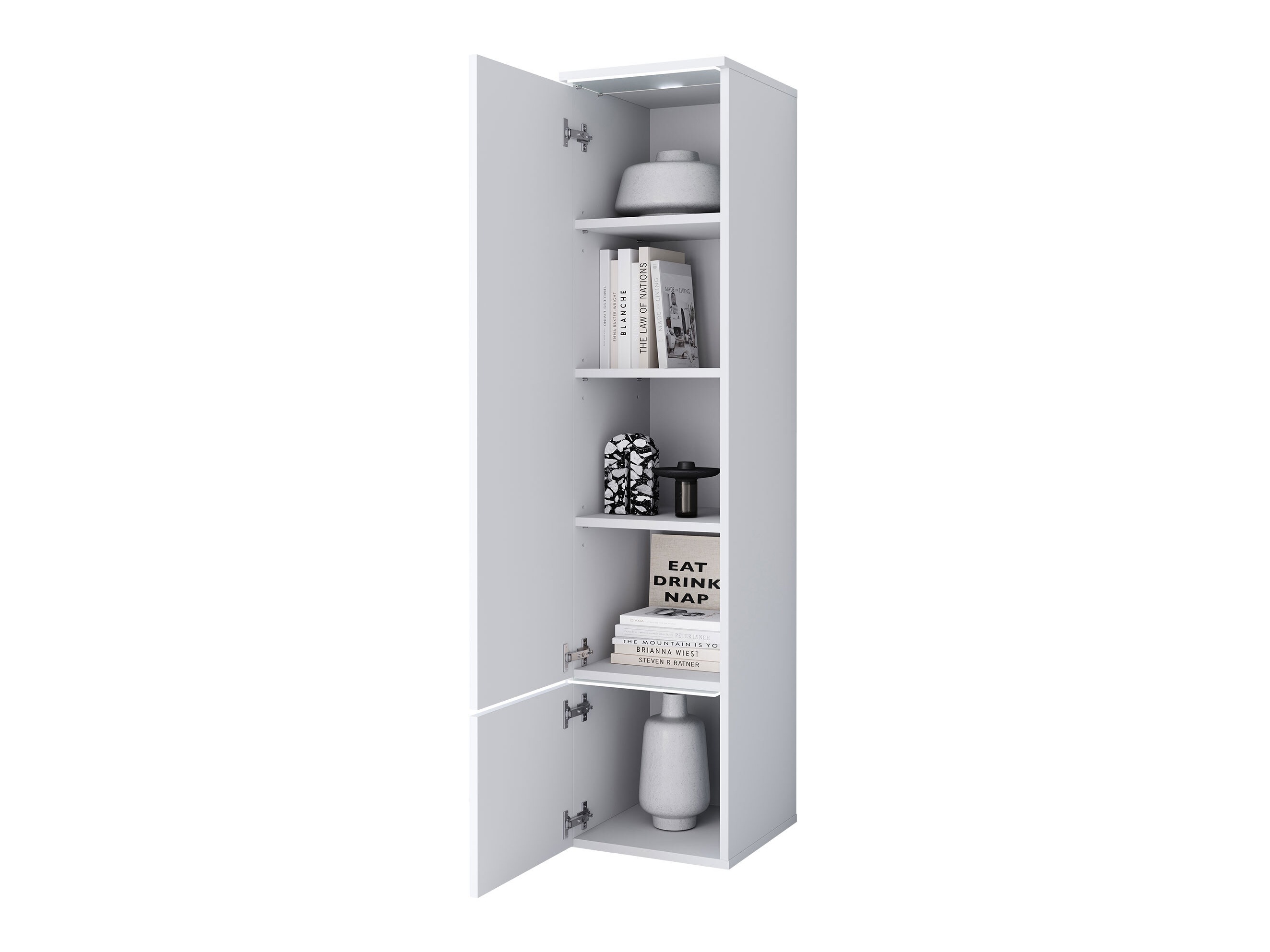 Estante Mirfivo 108 (Branco + Branco brilhante)
