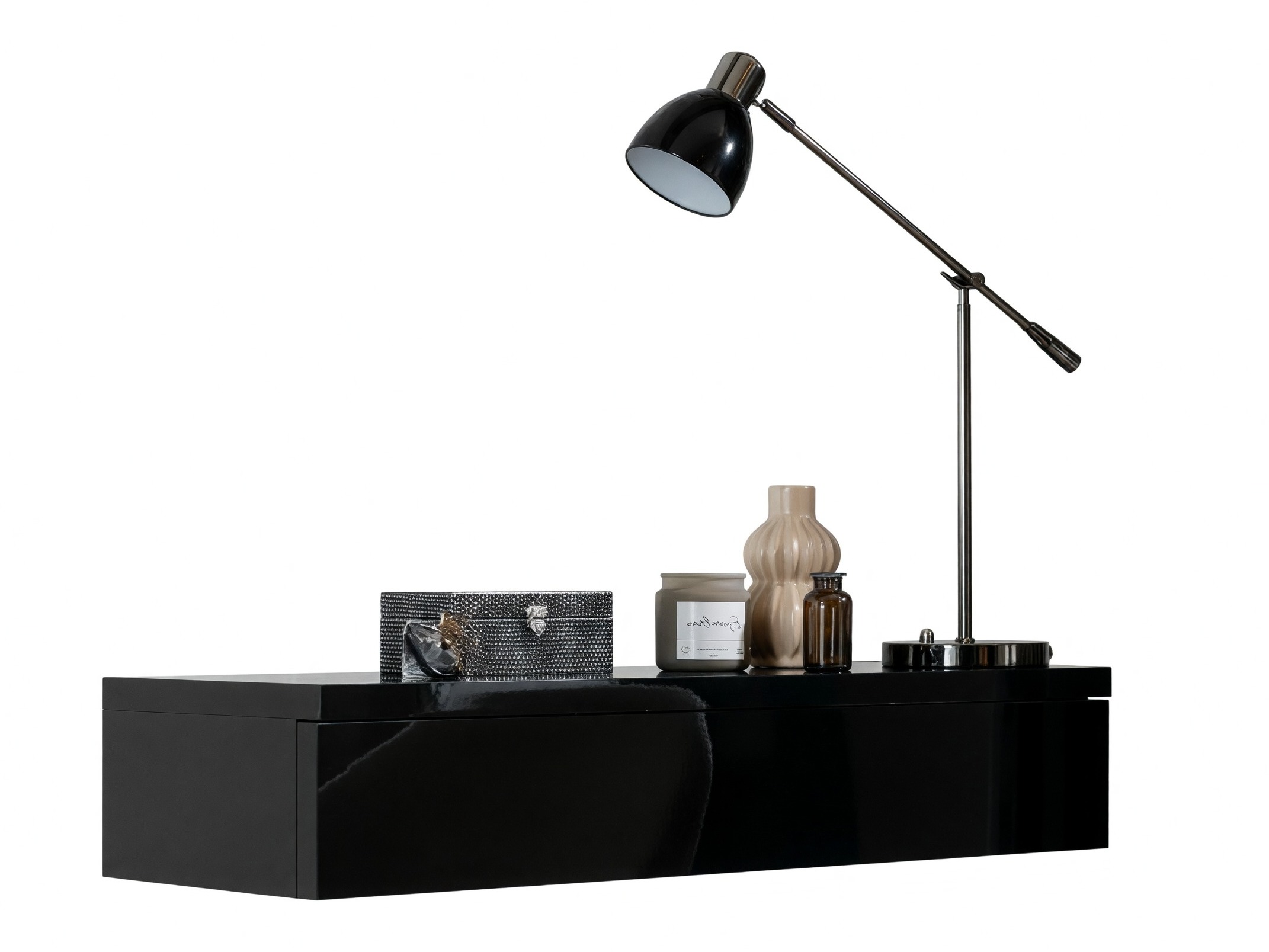 Toucador Delpher (Preto + Preto brilhante)