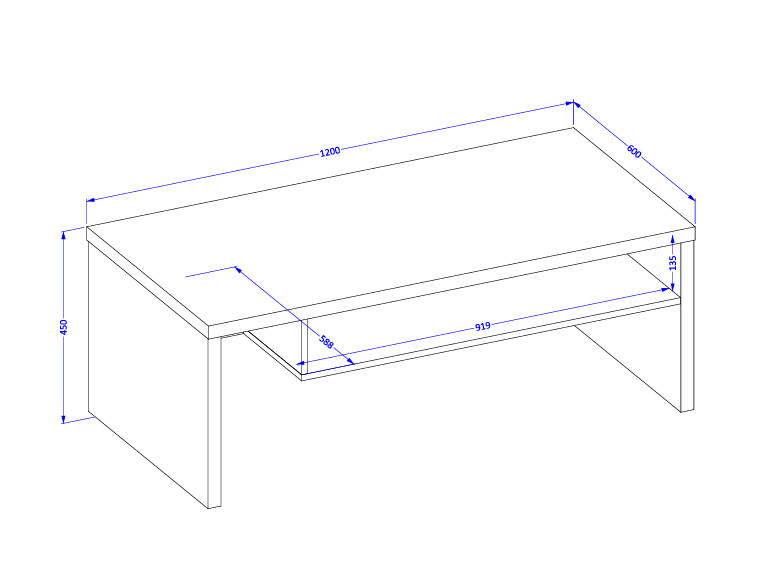 Mesa de centro Alfere 112 (Carvalho wotan)