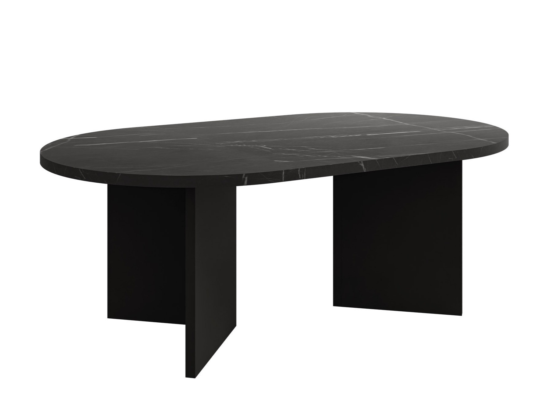 Mesa de centro Comfivo Fungus (Mármore preto + Preto)