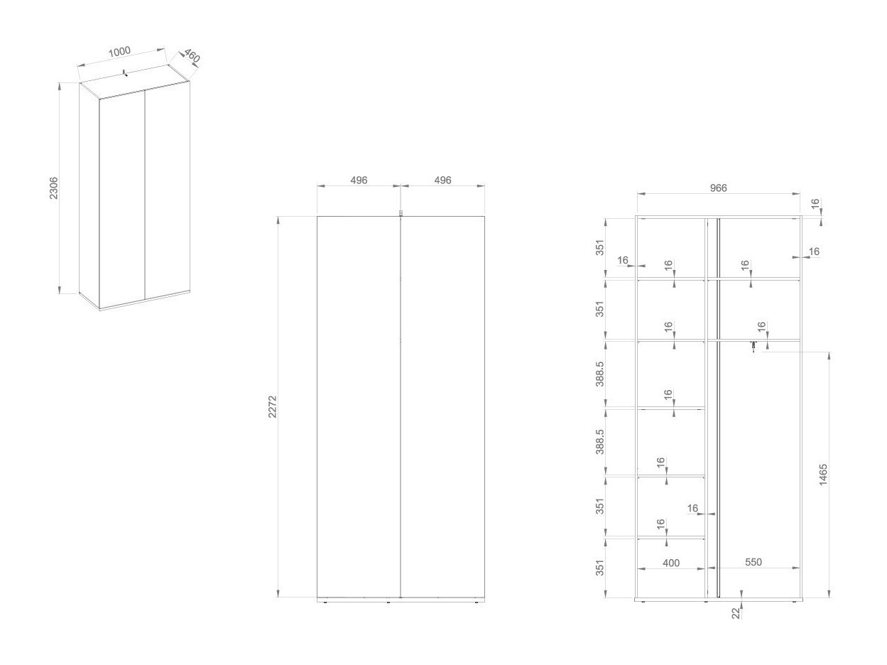 Conjunto para corredor Sermavi 132