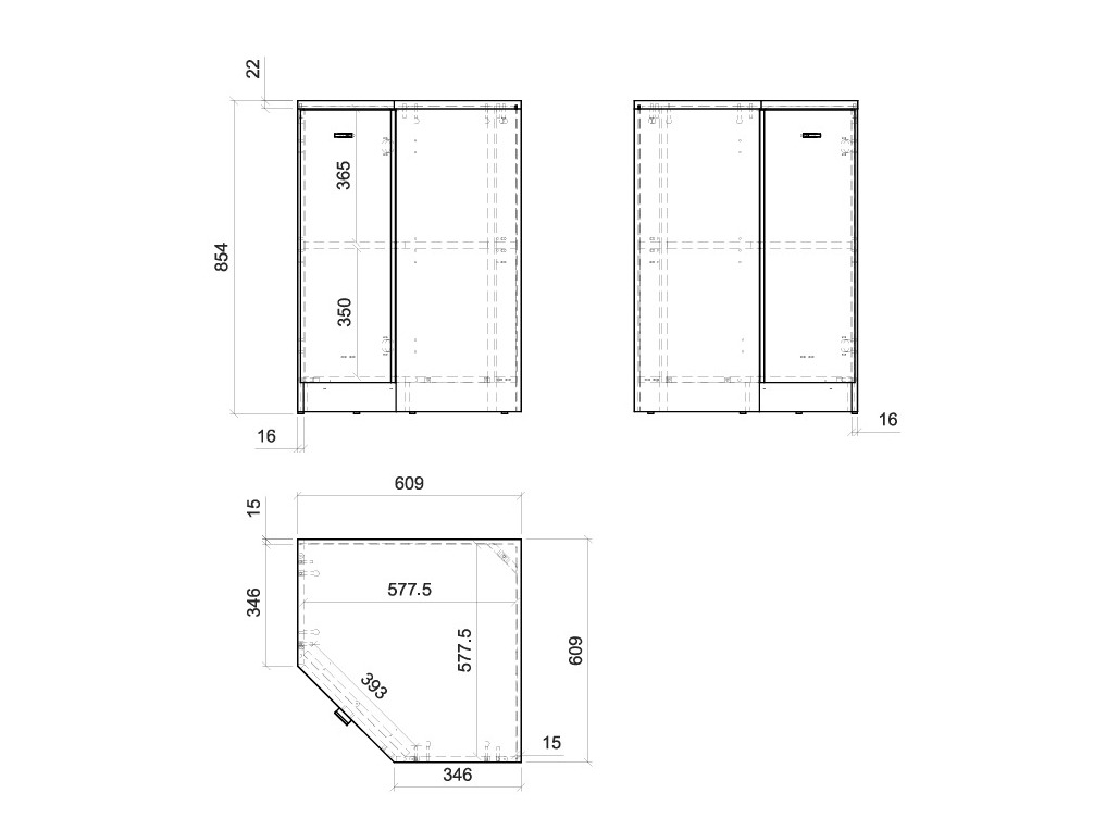 Armário para cantos Fiofive 118
