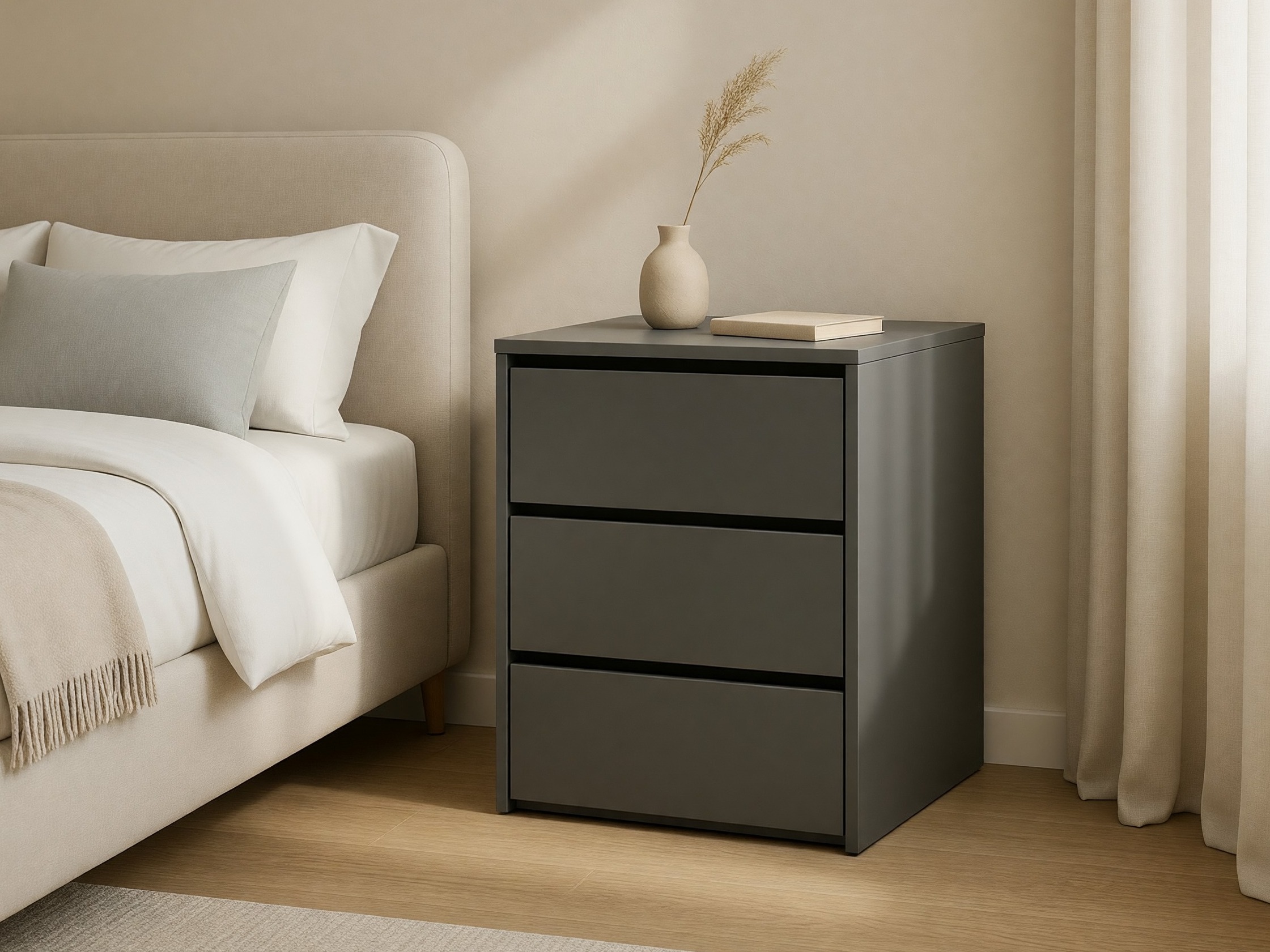 Mesa de cabeceira Cirdelu 113 (Cinzento)