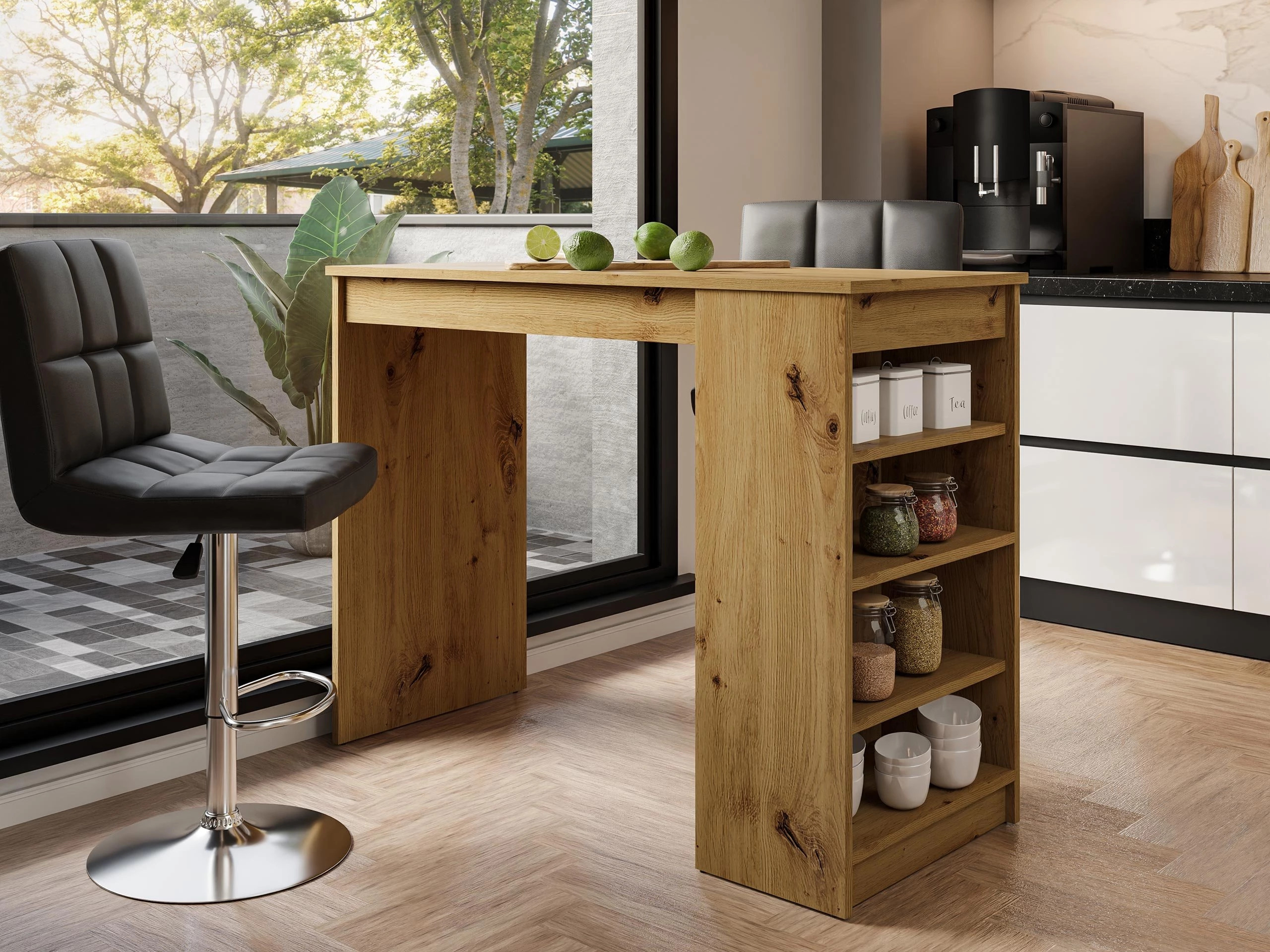 Mesa de bar Comfivo Cedrus (Carvalho Artisan)
