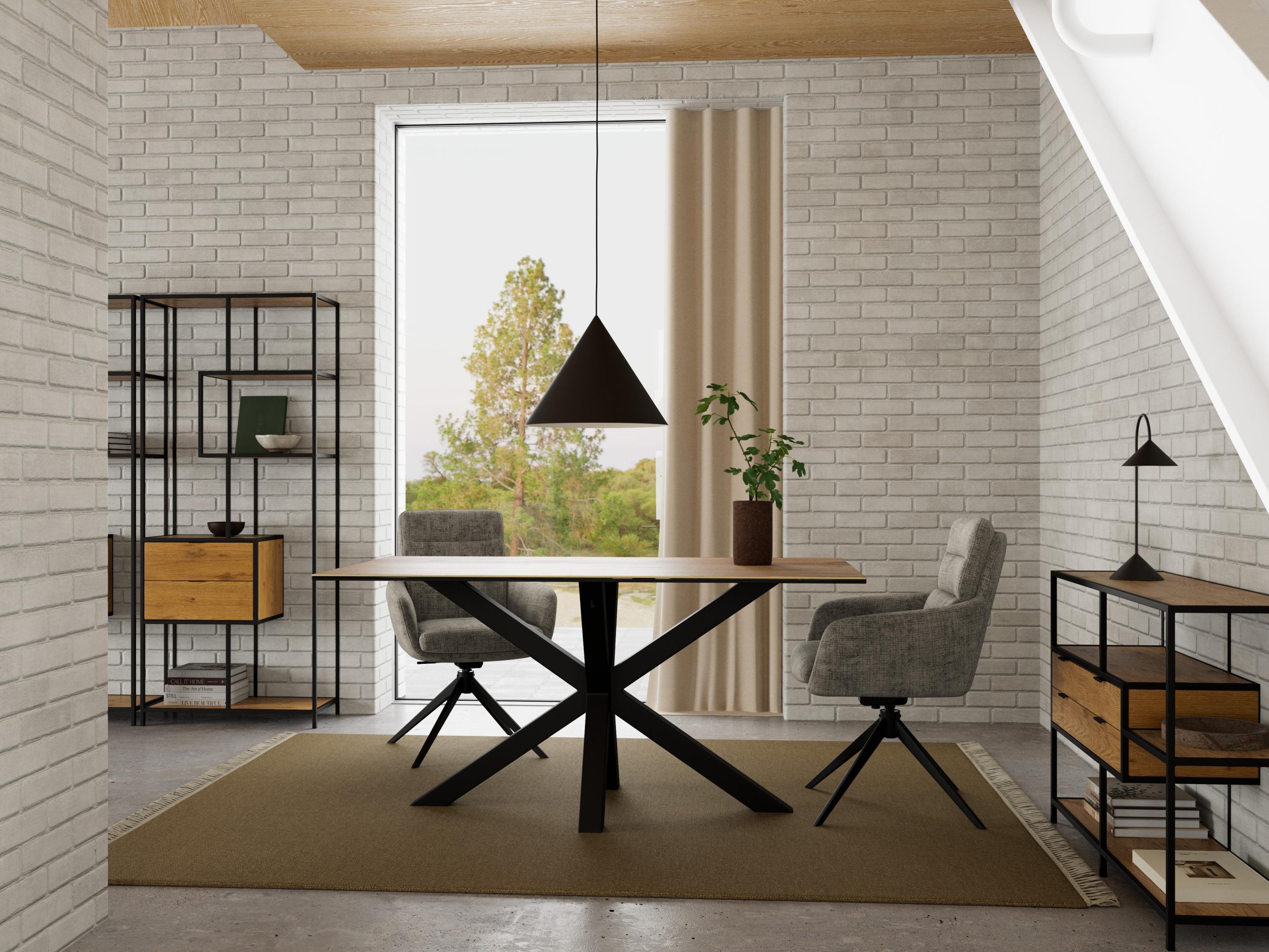 Cadeira Norsica 1034 (Preto + Cinzento)