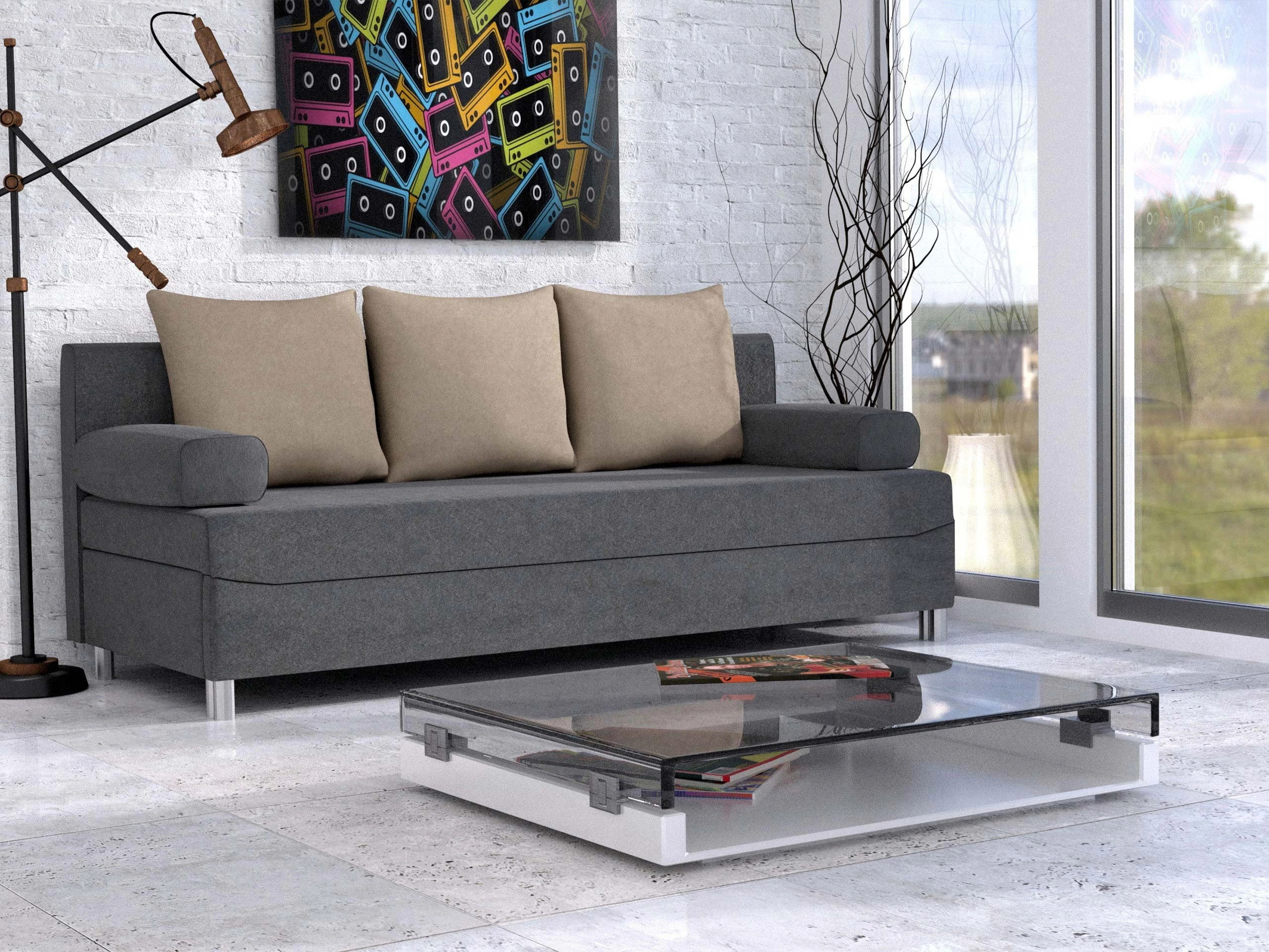 Sofá-cama Comfivo Artes (Alova 36 + Alova 07)