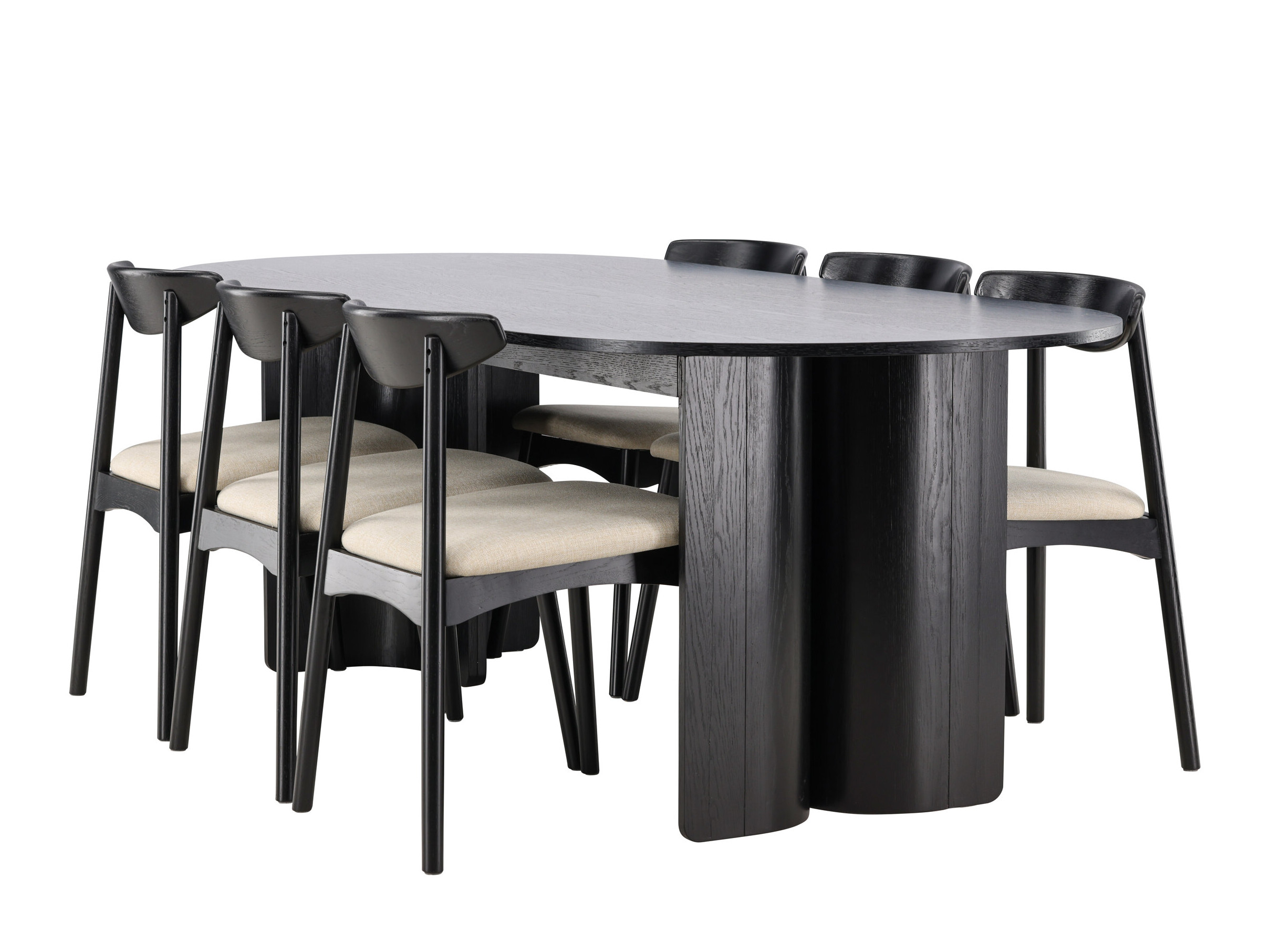 Conjunto para refeições Dallas 5280 (Preto + Bege)