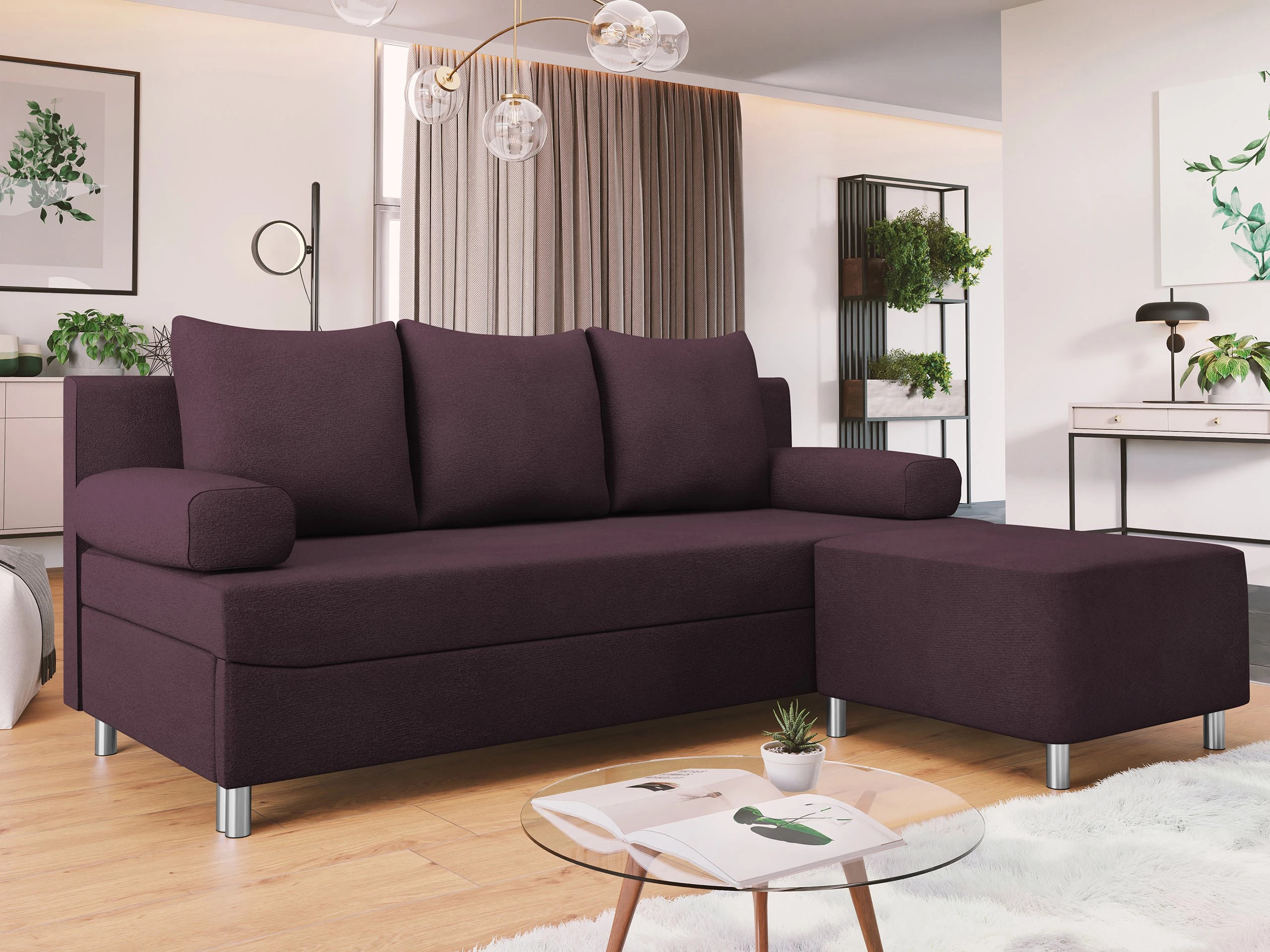 Conjunto de mobiliário com estofo Comfivo Artes (Uttario Velvet 2963)