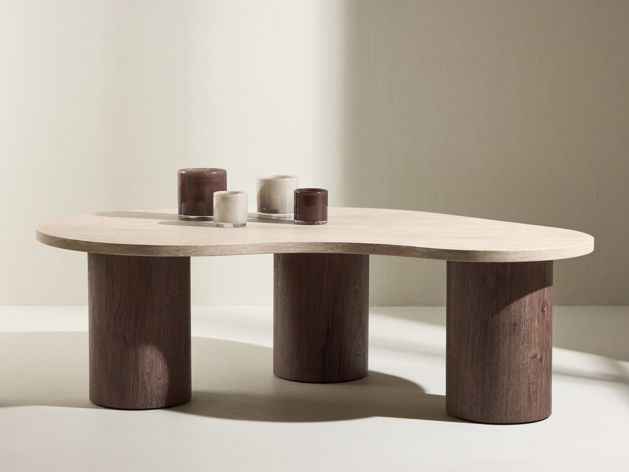 Mesa de centro Dallas 5282 (Bege + Castanho escuro)