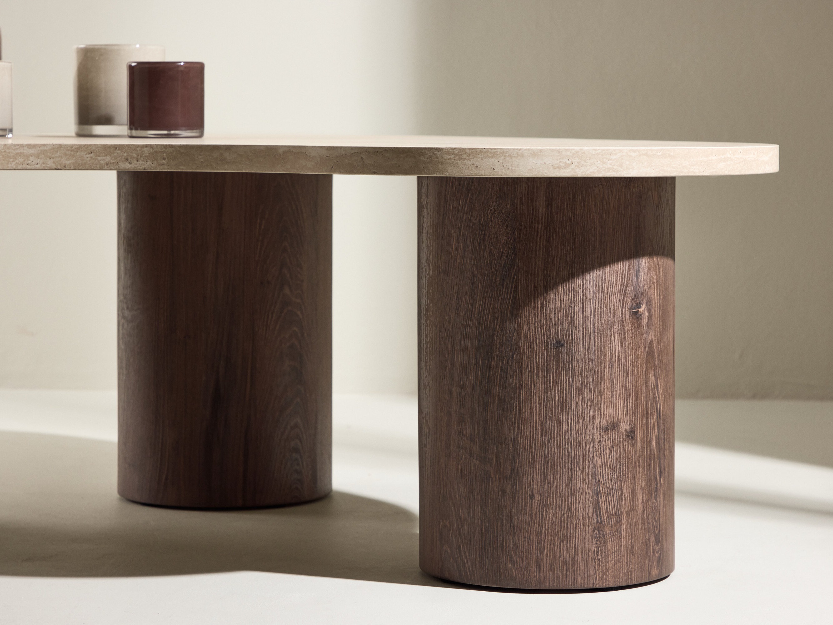 Mesa de centro Dallas 5282 (Bege + Castanho escuro)