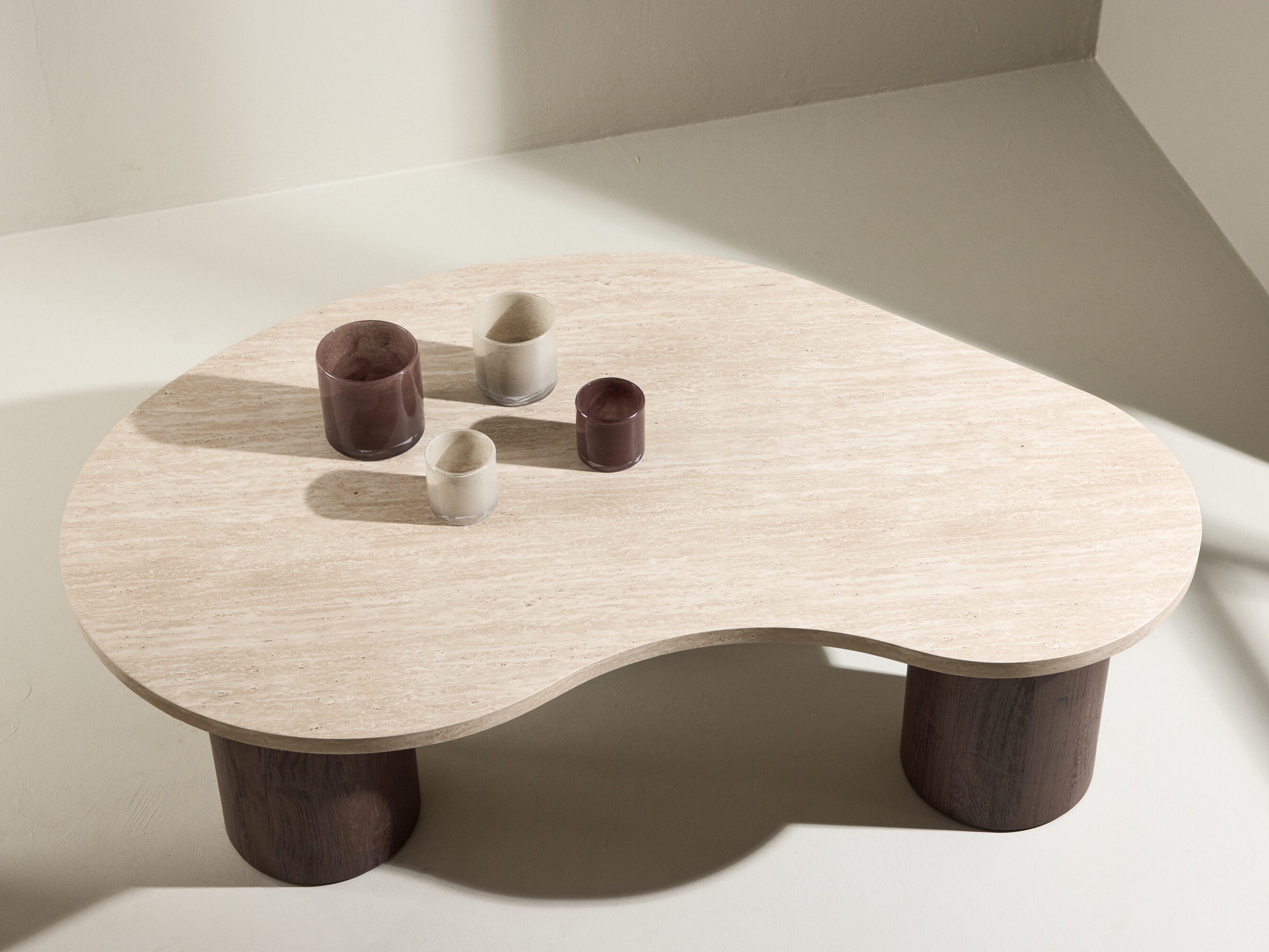 Mesa de centro Dallas 5282 (Bege + Castanho escuro)