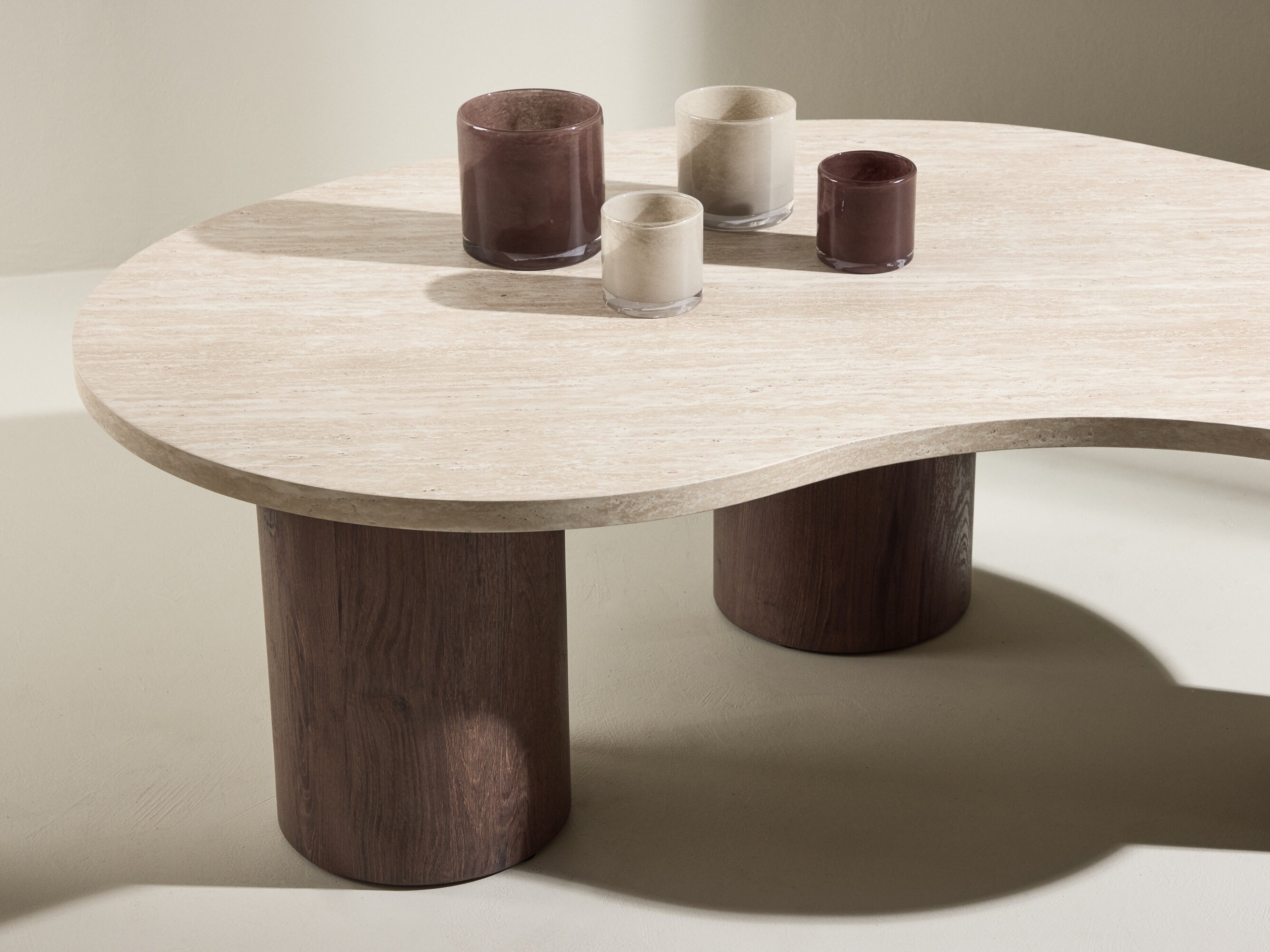 Mesa de centro Dallas 5282 (Bege + Castanho escuro)
