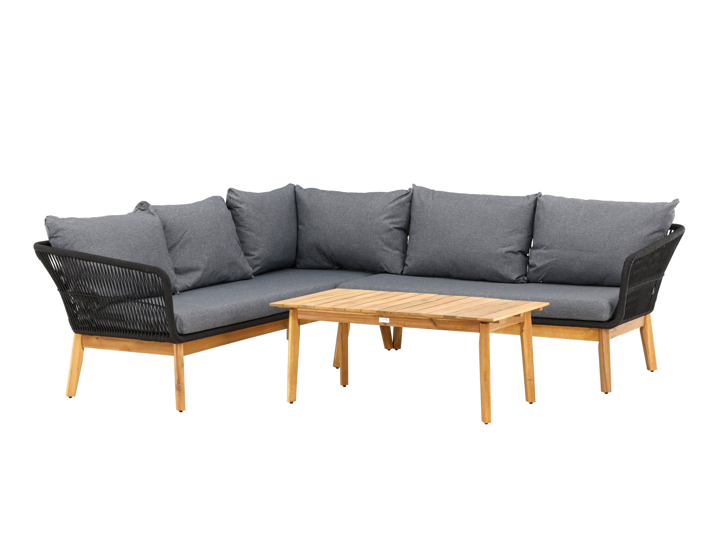 Conjunto de mobiliário para o exterior Dallas 1085 (Acácia + Preto)