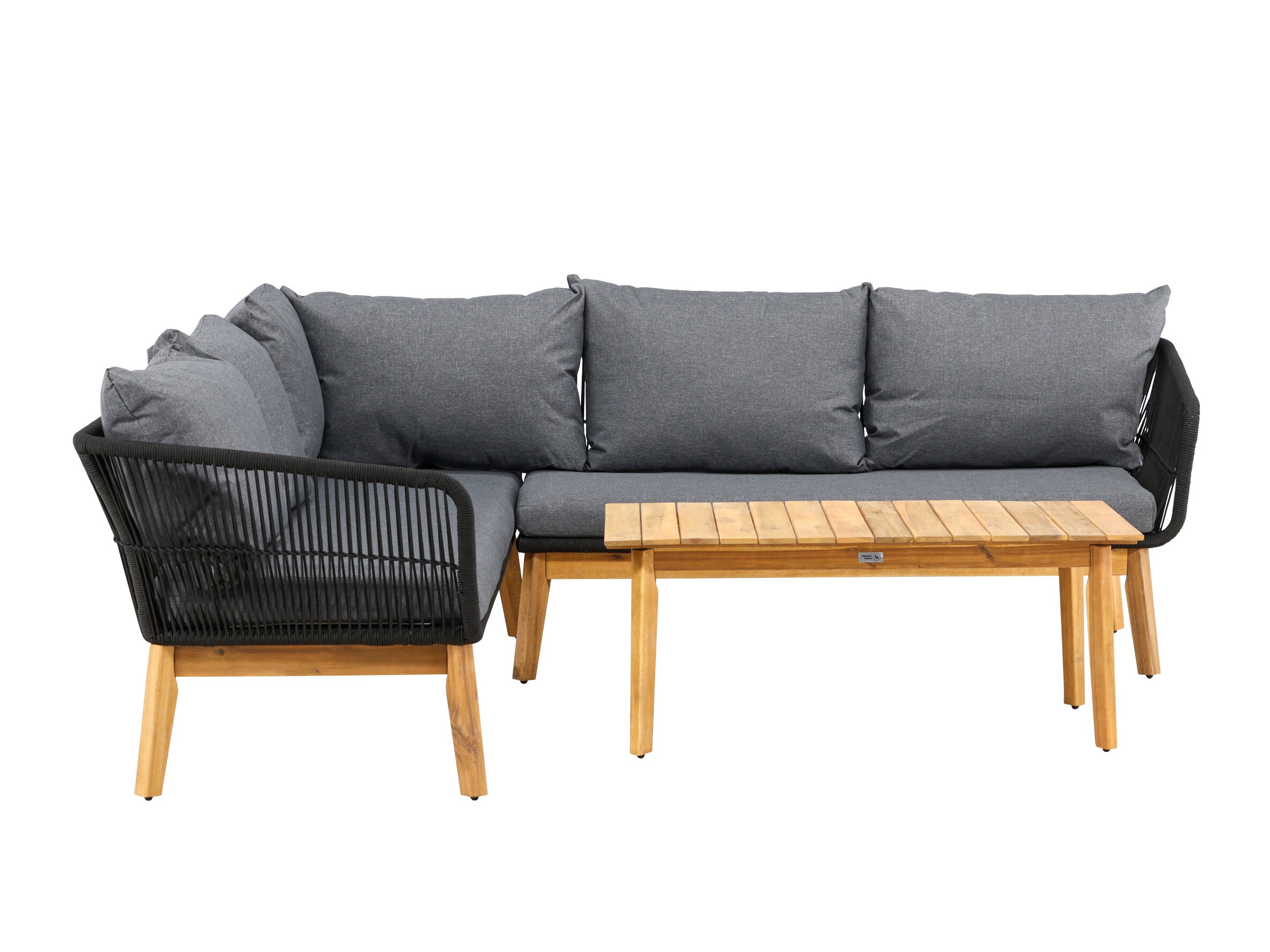 Conjunto de mobiliário para o exterior Dallas 1085 (Acácia + Preto)