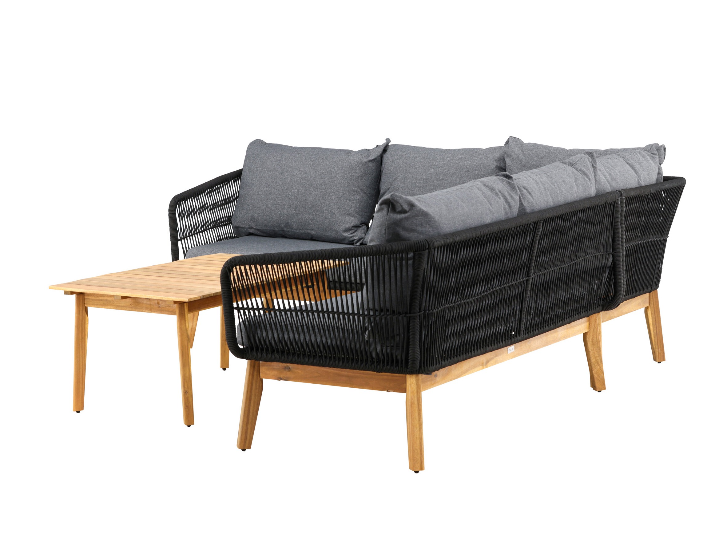 Conjunto de mobiliário para o exterior Dallas 1085 (Acácia + Preto)