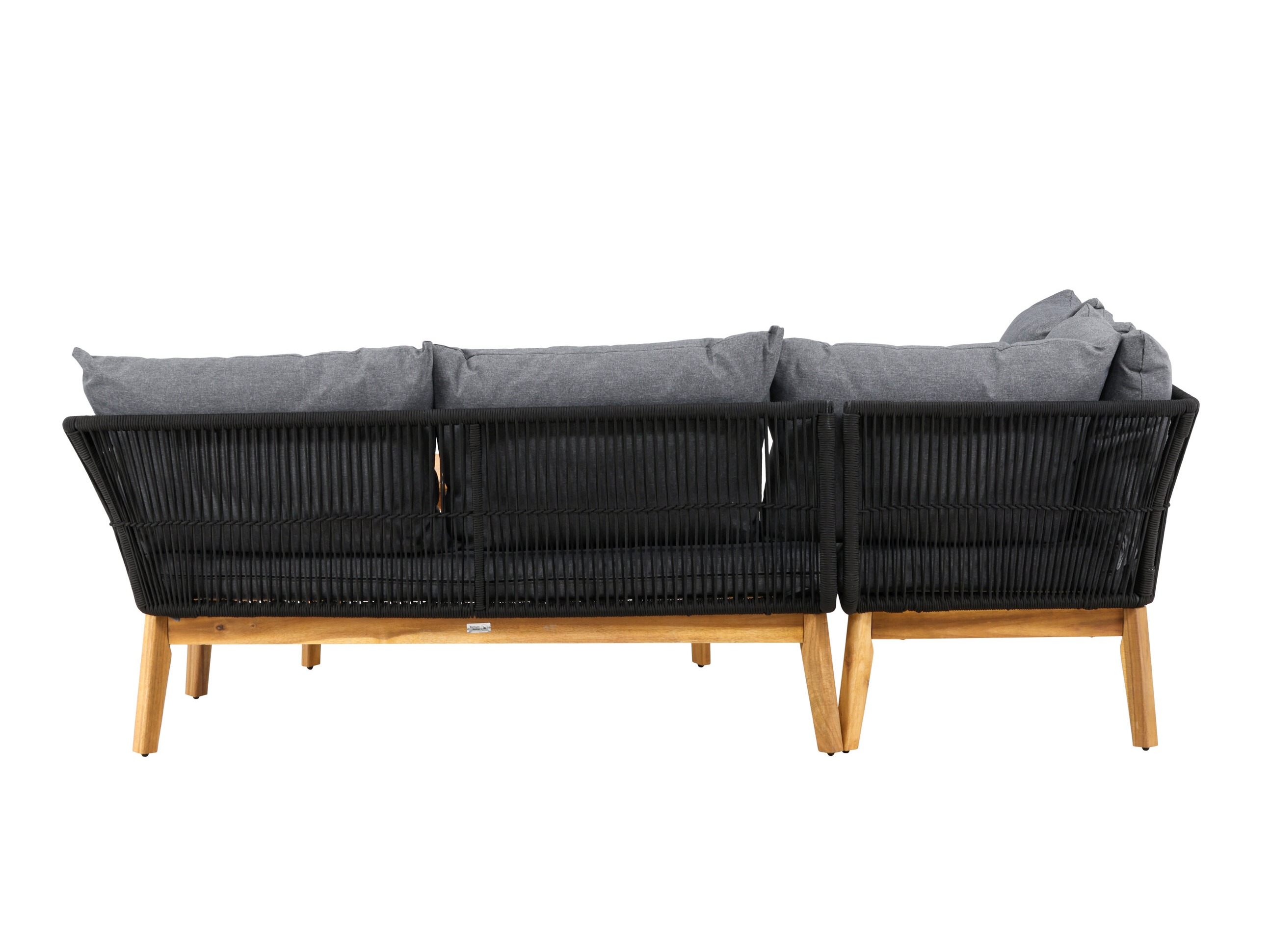 Conjunto de mobiliário para o exterior Dallas 1085 (Acácia + Preto)