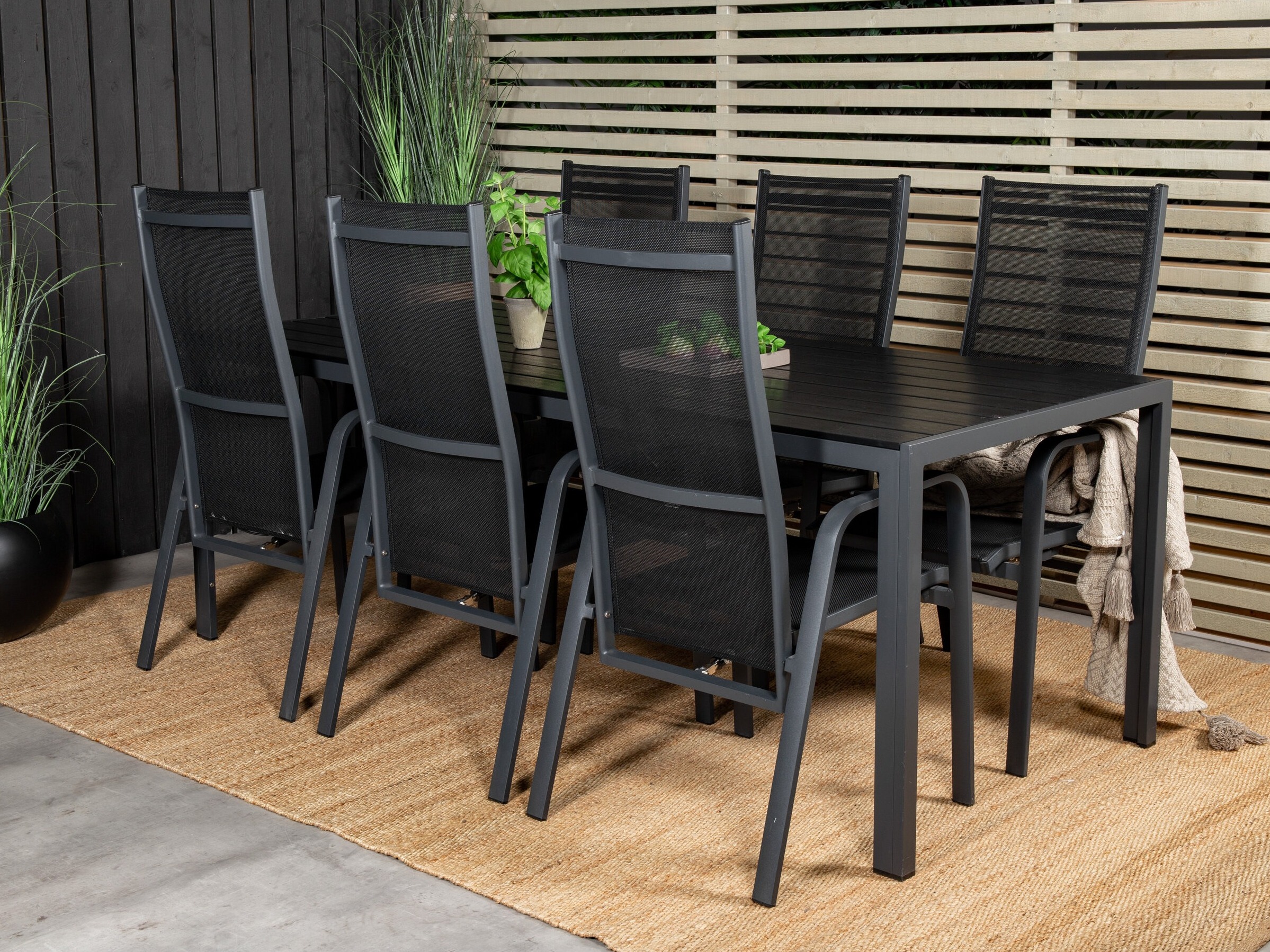 Conjunto de mesa e cadeiras Dallas 5295 (Preto)
