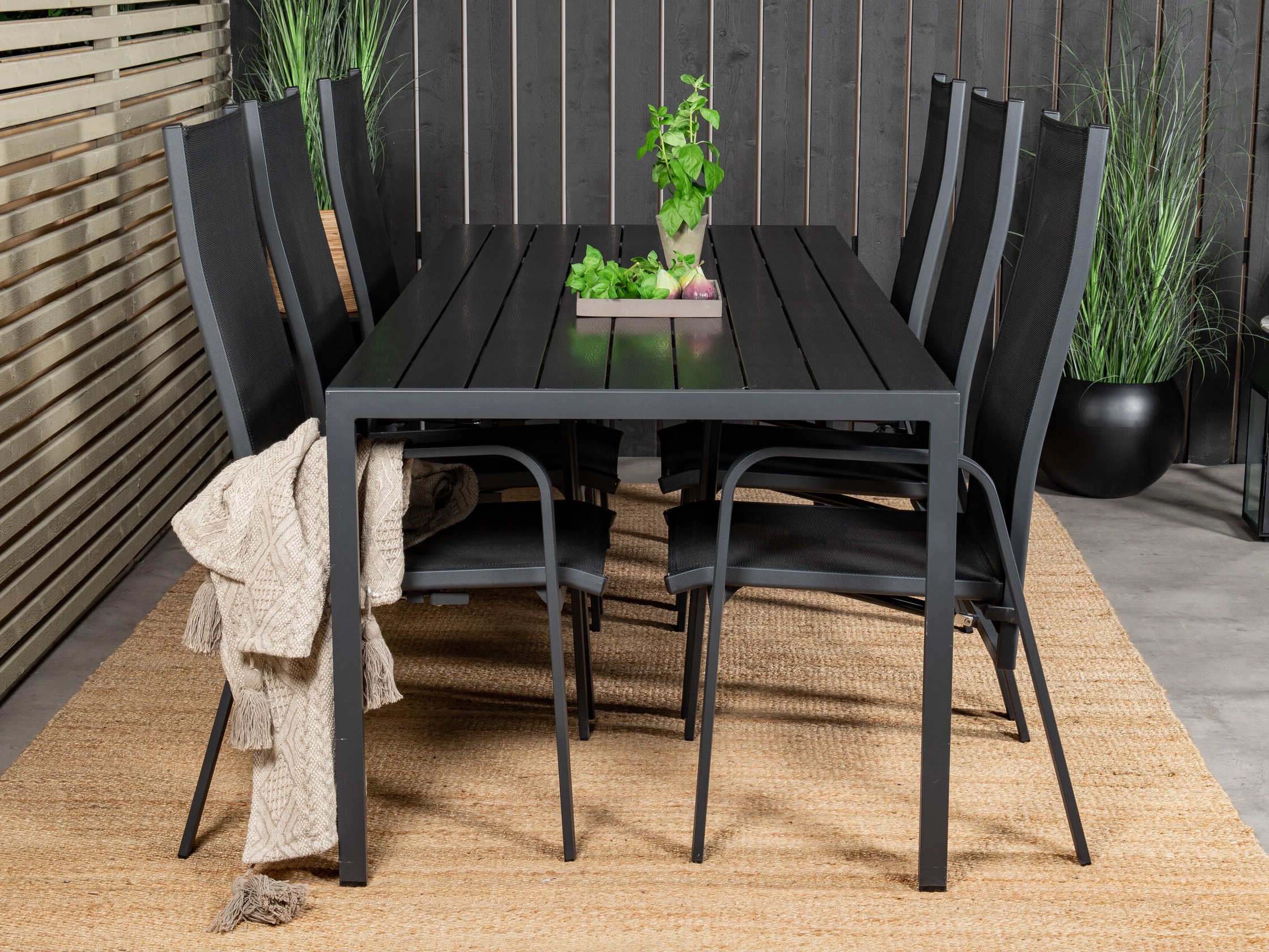 Conjunto de mesa e cadeiras Dallas 5295 (Preto)