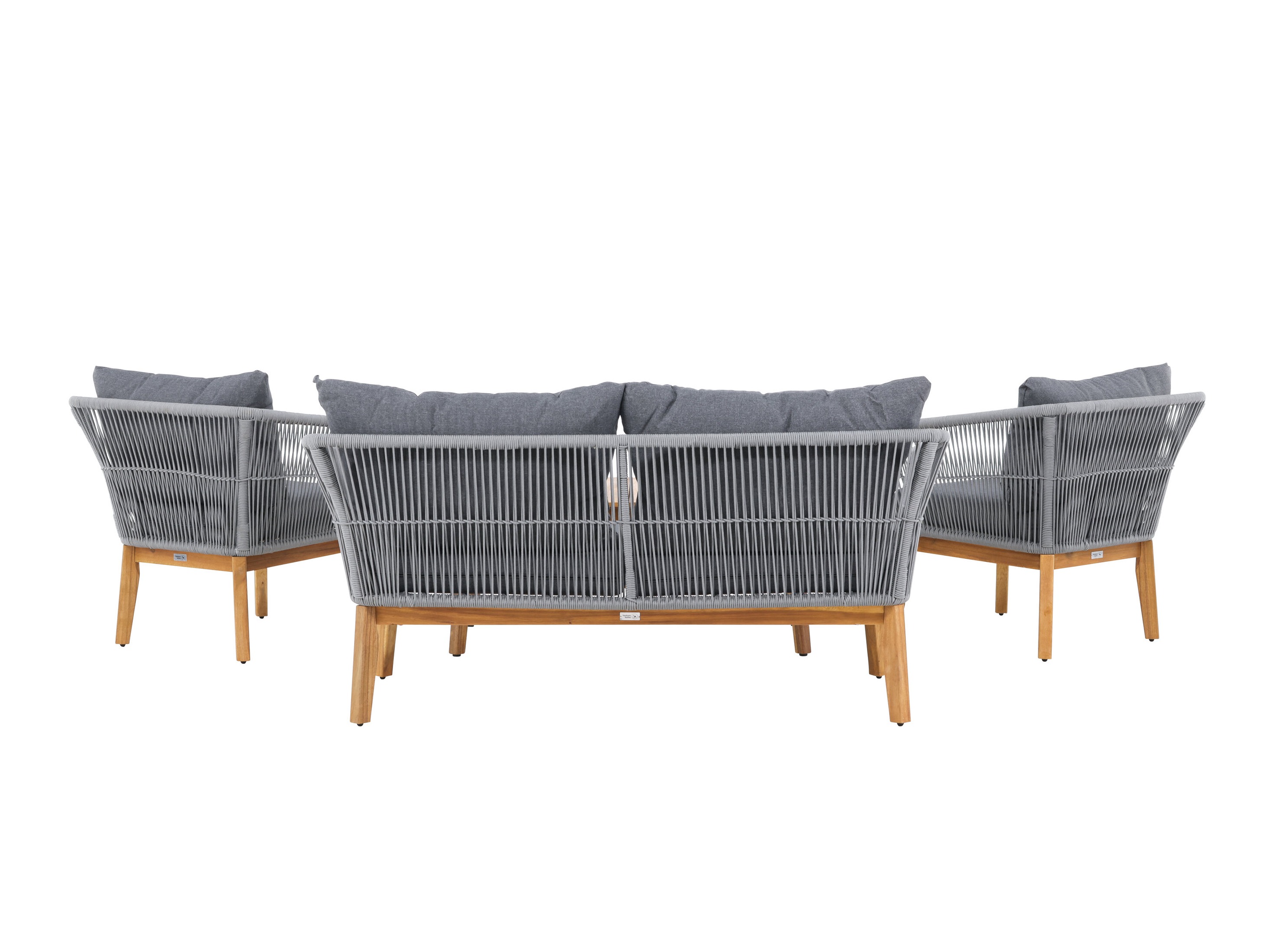 Conjunto de mobiliário para o exterior Dallas 661 (Cinzento + Acácia)