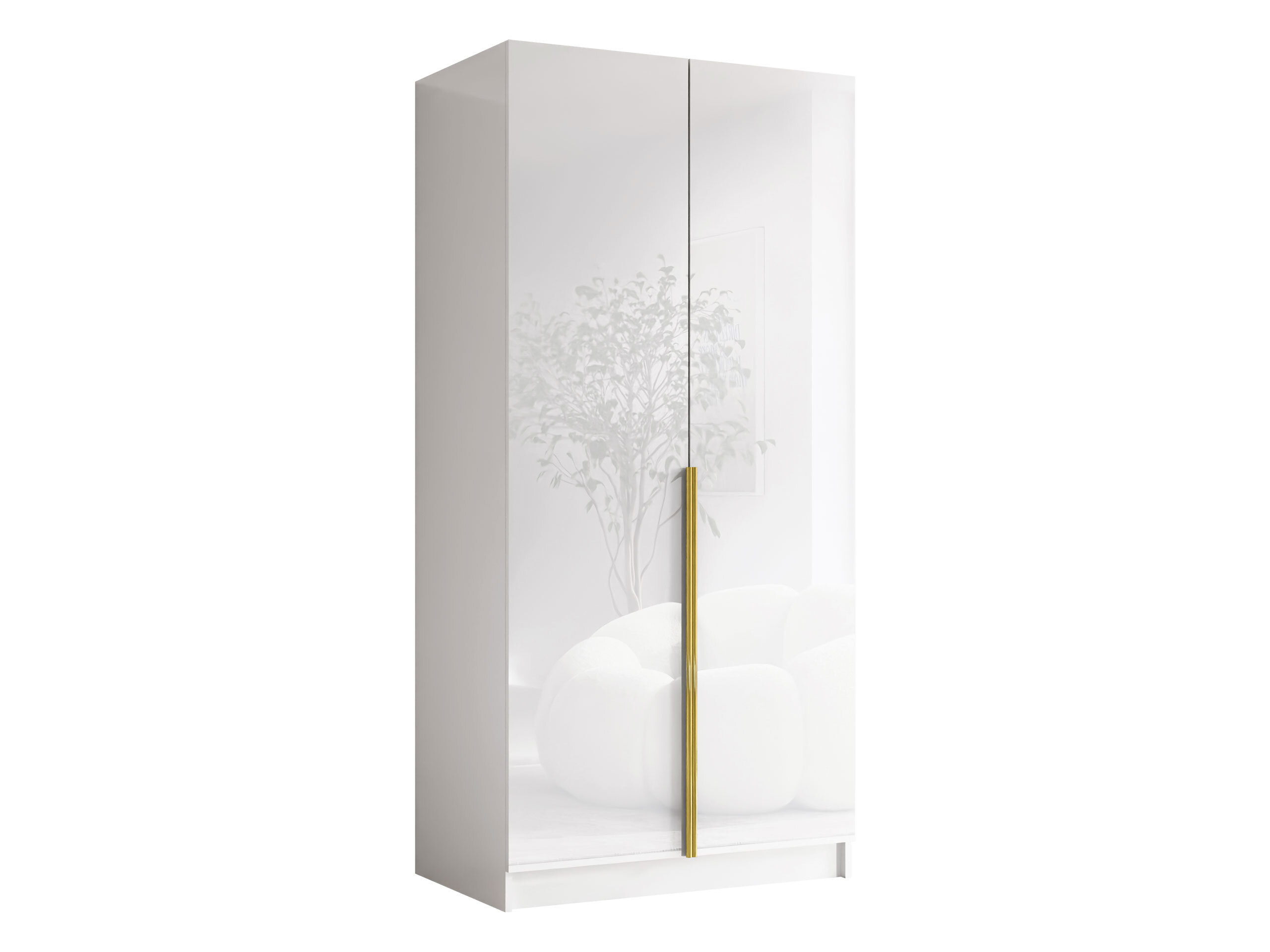 Roupeiro Closico Staton I (Branco + Branco brilhante)