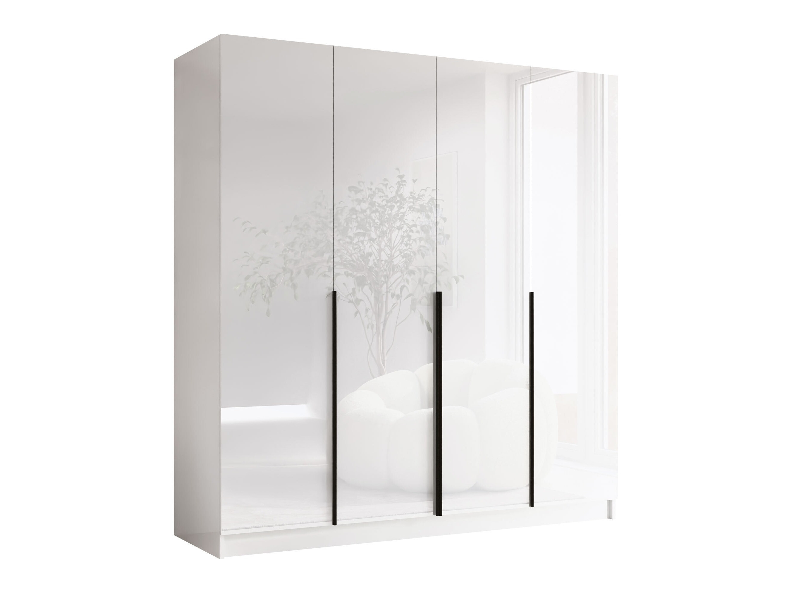 Roupeiro Closico Navor I (Branco + Branco brilhante)