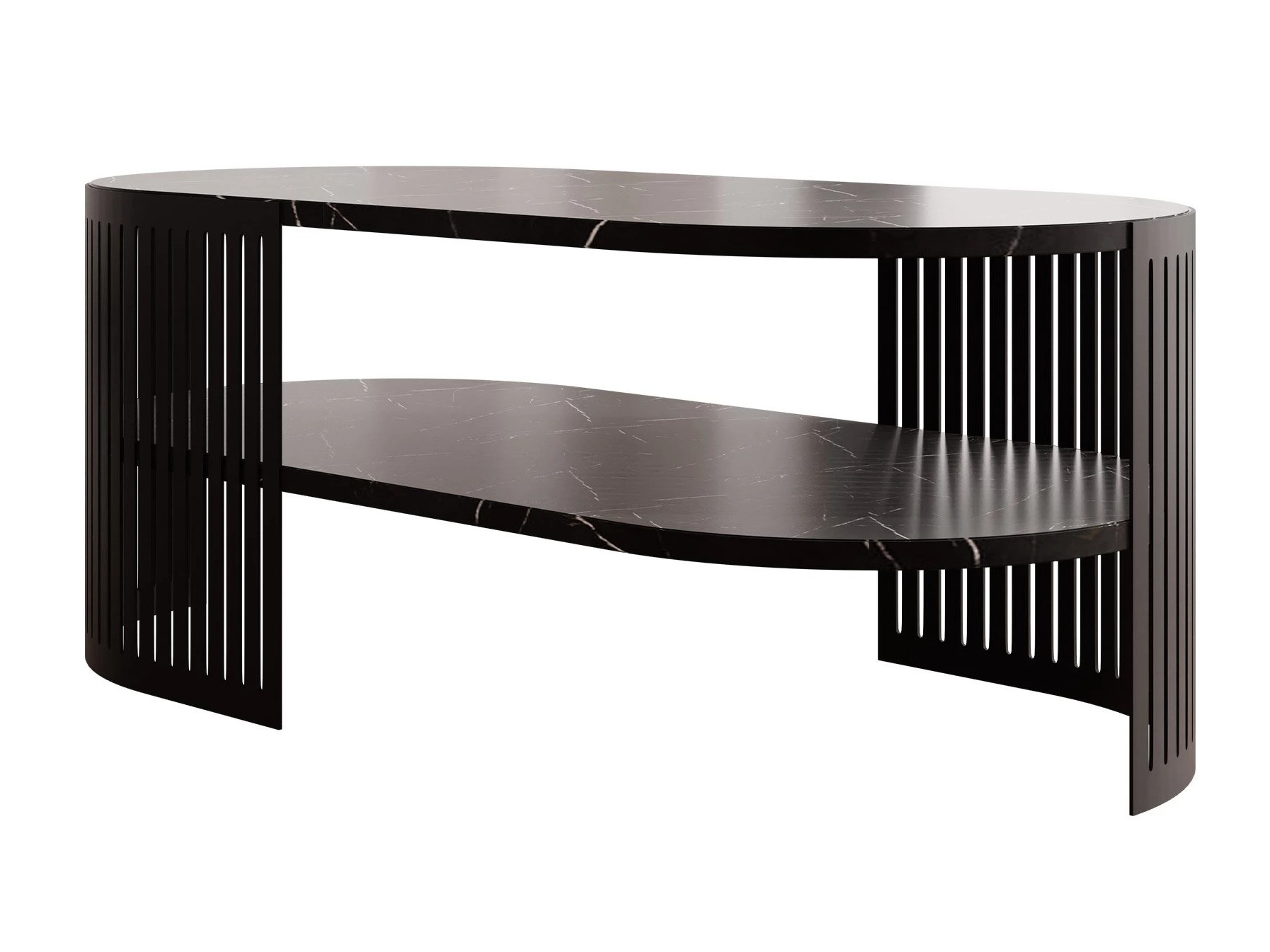 Mesa de centro Civer VI (Preto + Mármore preto)