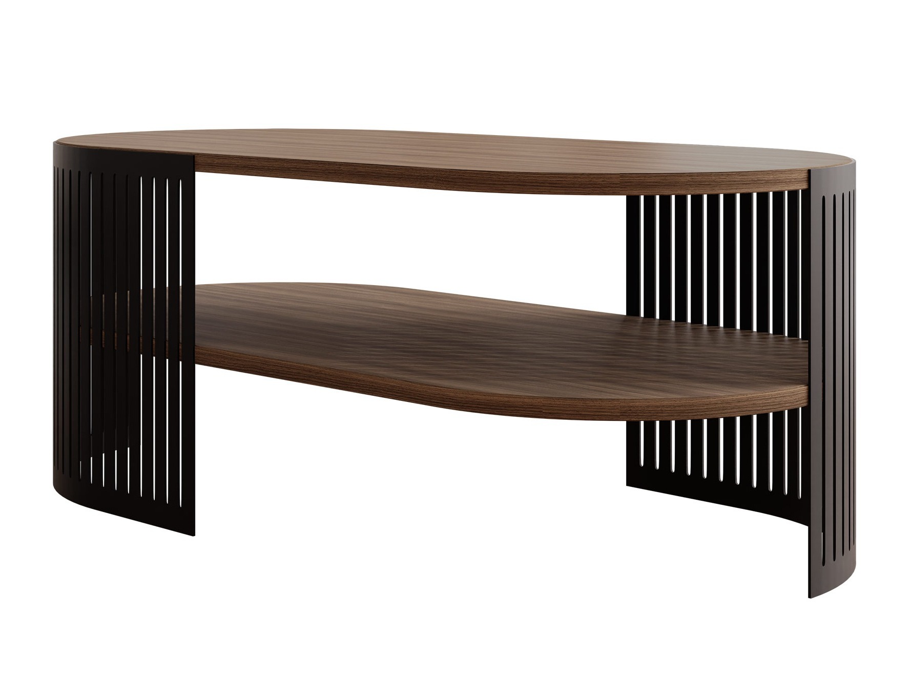 Mesa de centro Civer VI (Preto + Nogueira)