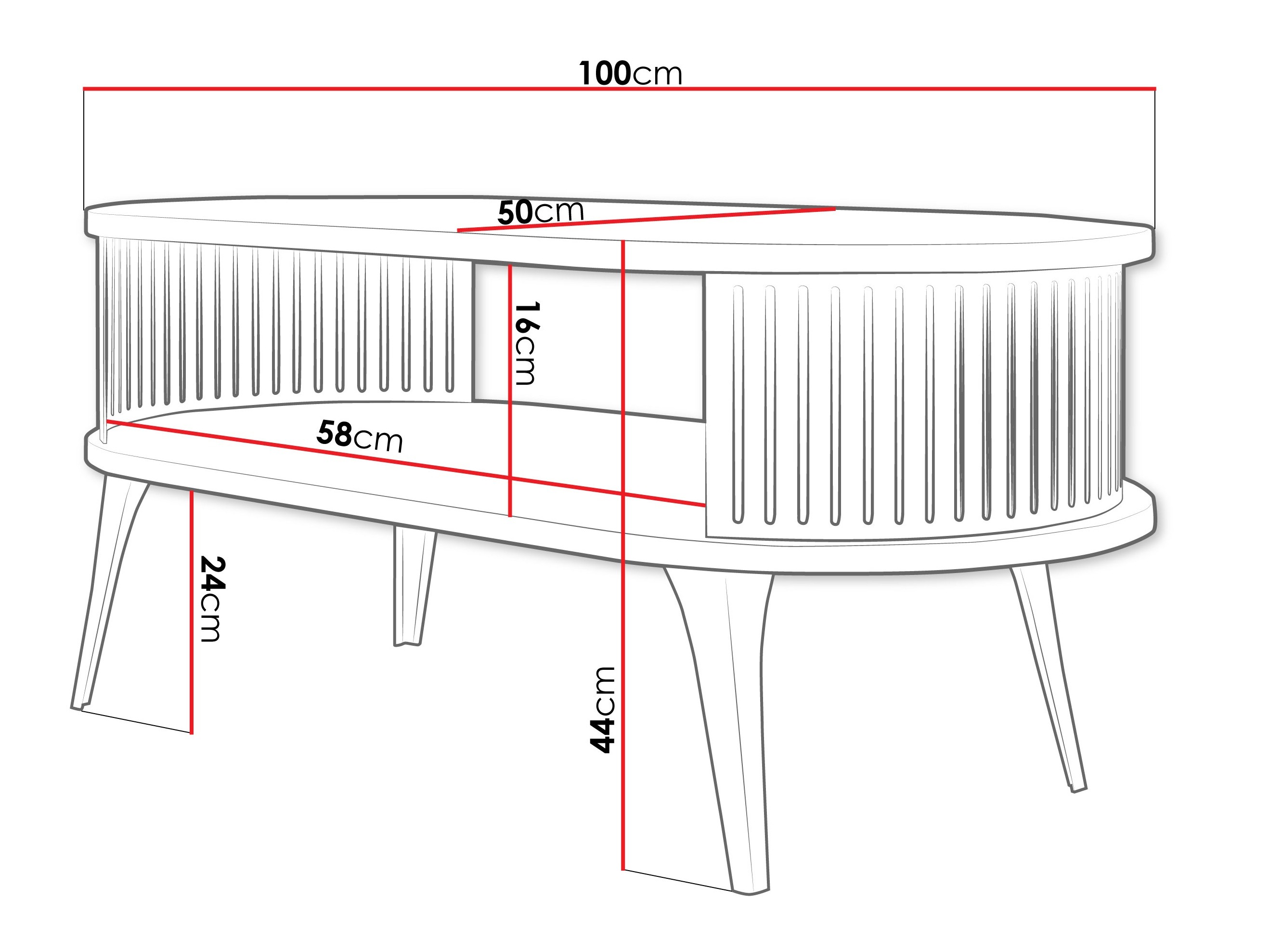 Mesa de centro Vitum III (Preto + Craft de carvalho dourado)