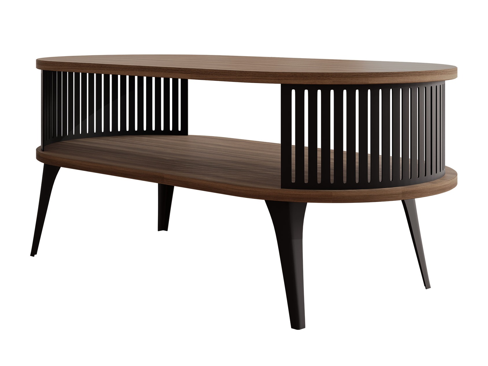 Mesa de centro Vitum III (Preto + Nogueira)