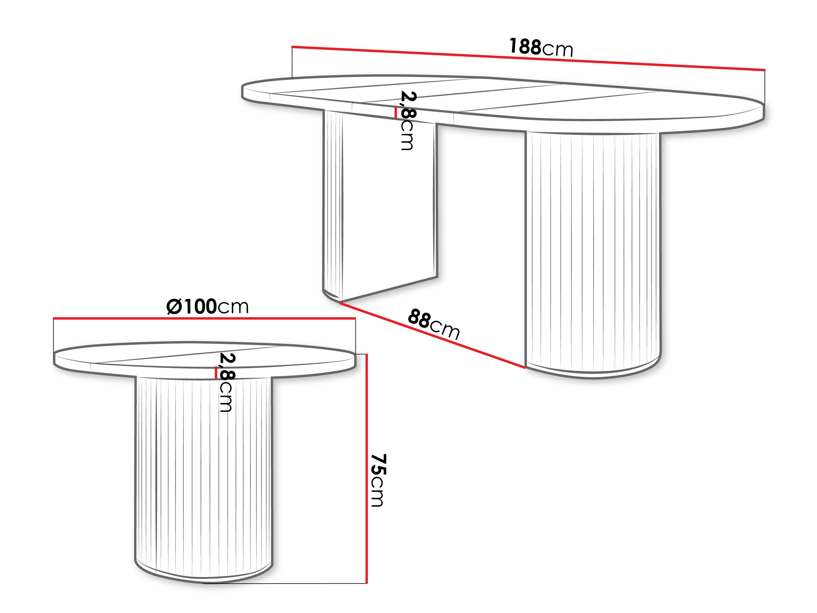 Mesa Cupedo (Travertino claro + Bege)