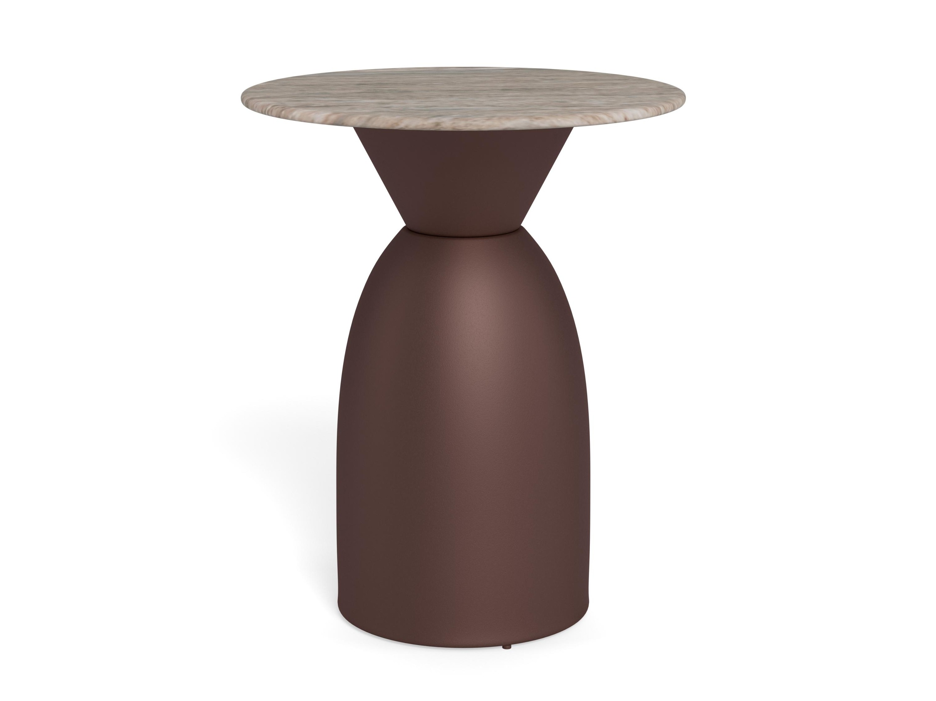 Mesa de apoio Norsica 1074 (Castanho + Cinzento mármore)