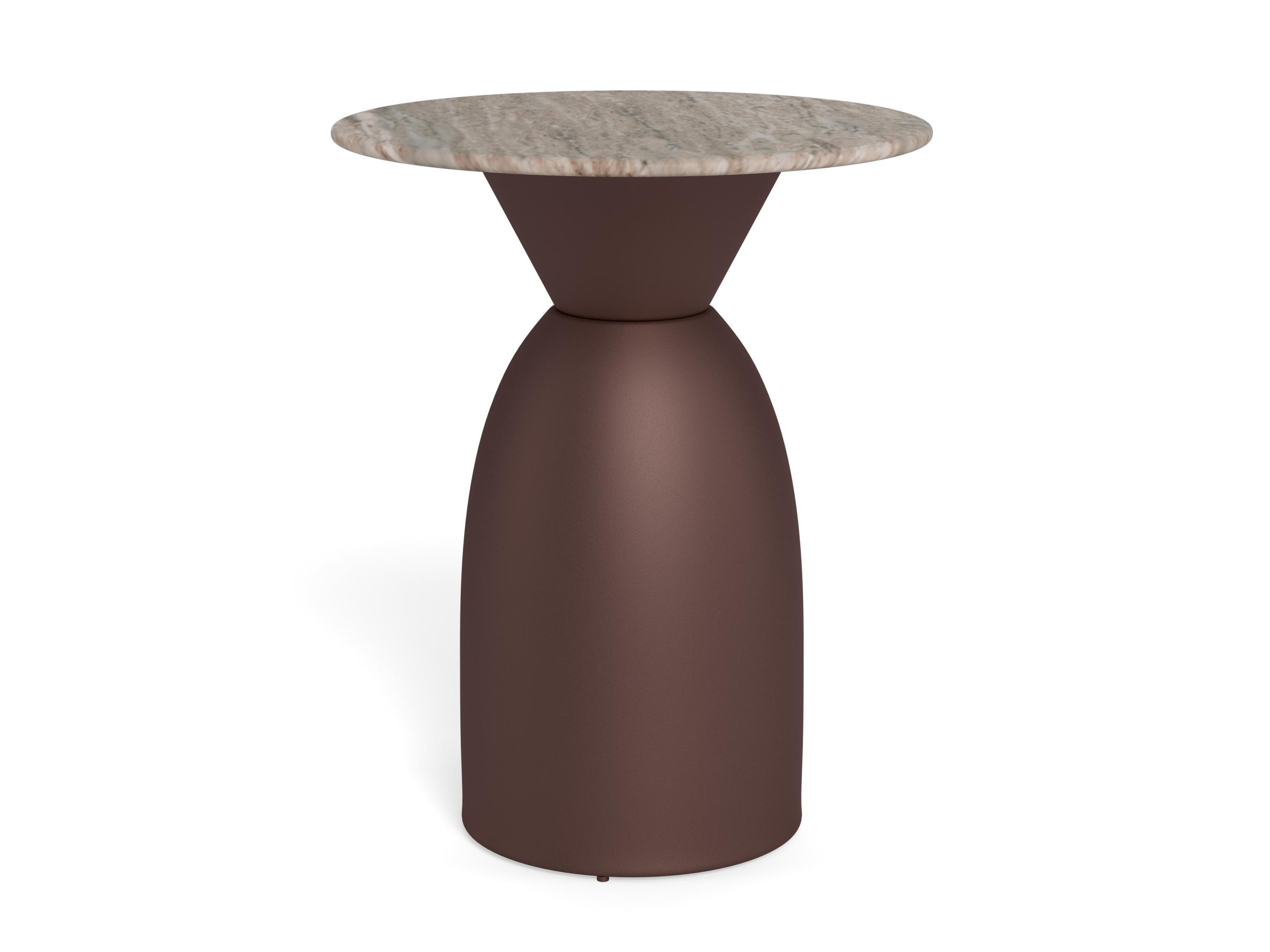 Mesa de apoio Norsica 1074 (Castanho + Cinzento mármore)