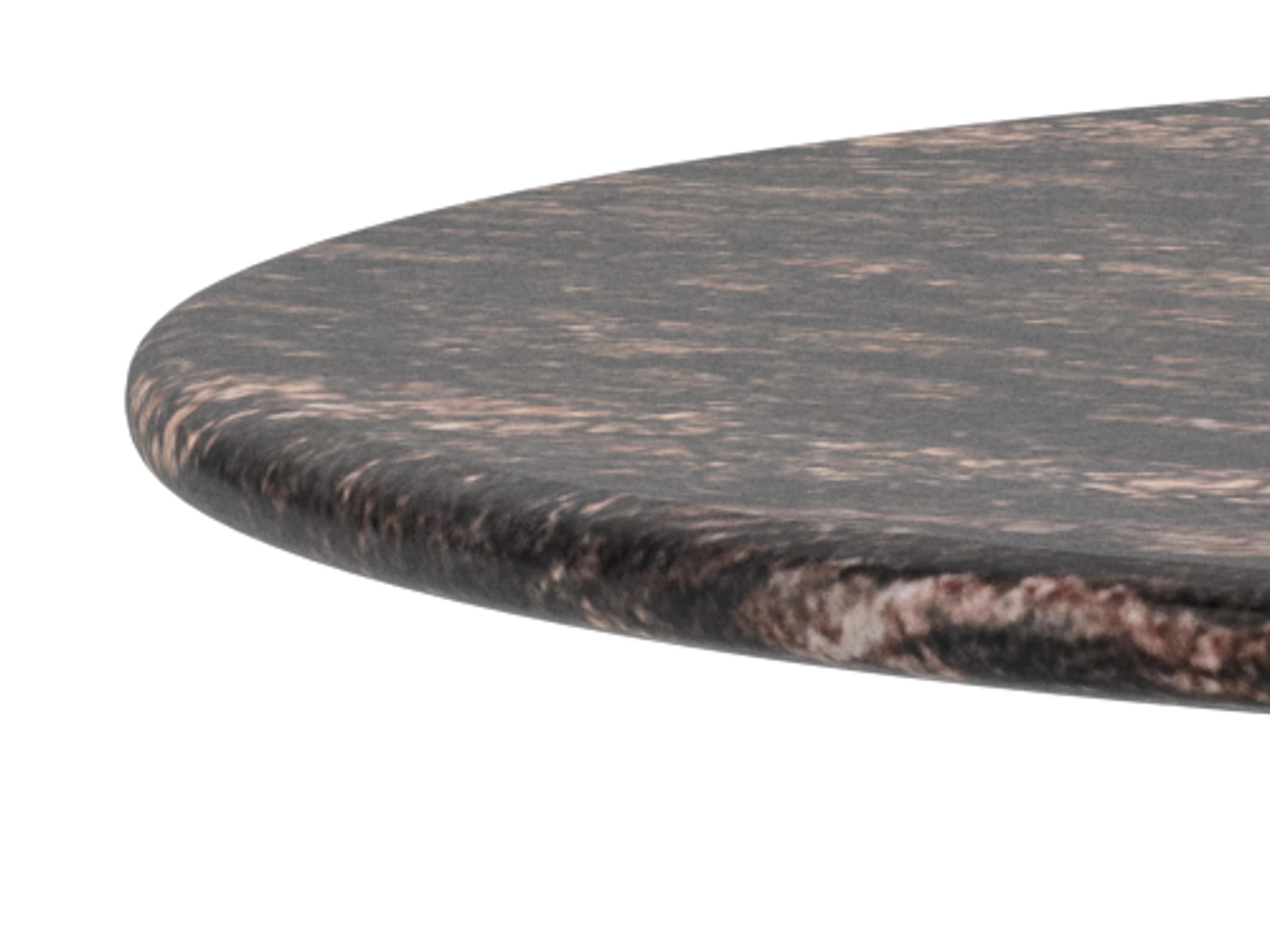 Mesa de apoio Norsica 1074 (Castanho + Mármore marrom)
