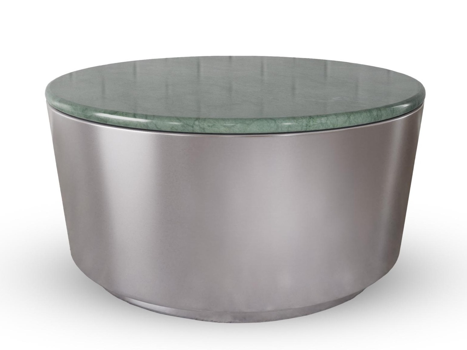 Mesa de centro Norsica 1084 (Prateado + Mármore verde)