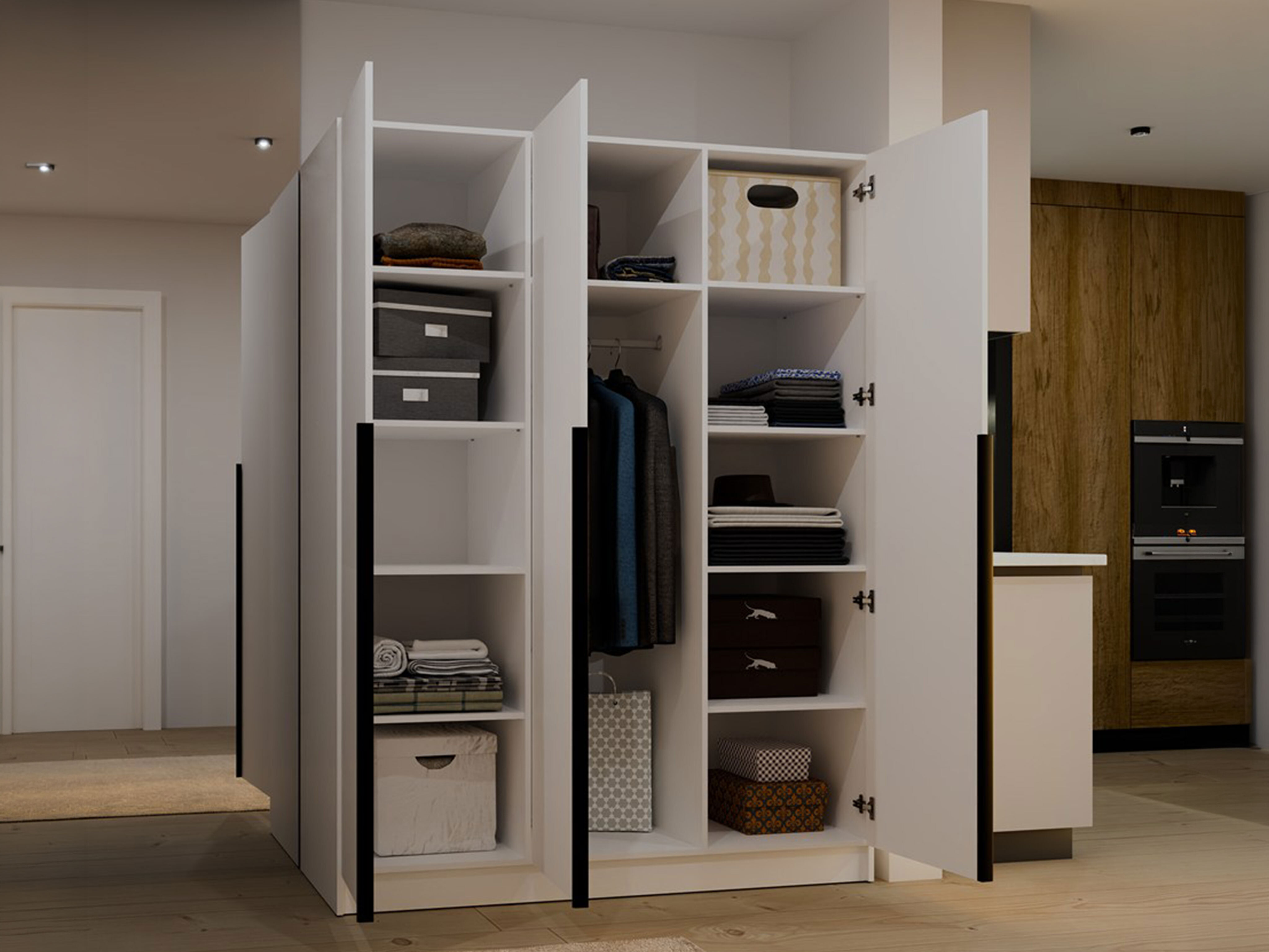 Roupeiro Mandeville 369 (Branco + Preto)