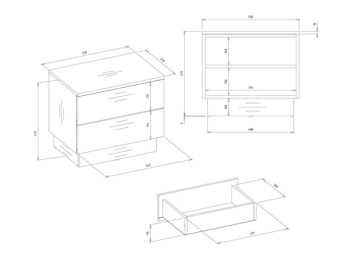 Mesa de cabeceira Mandeville 371