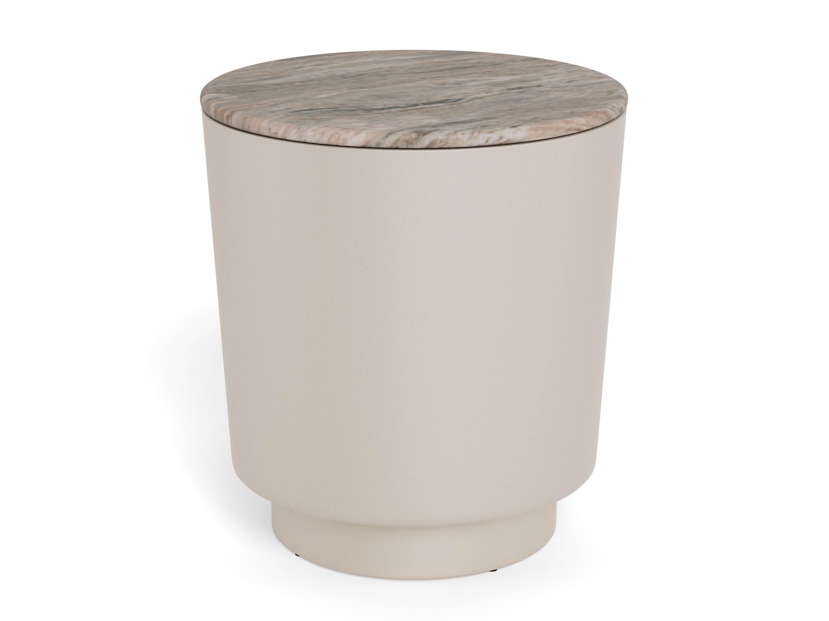 Mesa de apoio Norsica 1083 (Cinzento claro + Cinzento mármore)