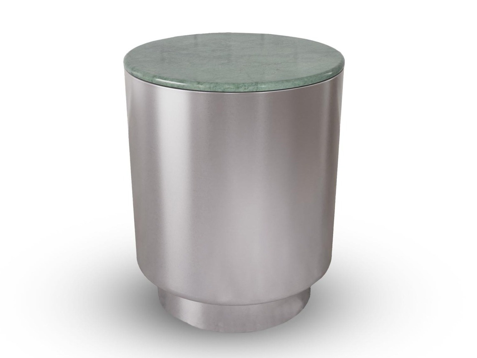 Mesa de apoio Norsica 1083 (Prateado + Mármore verde)